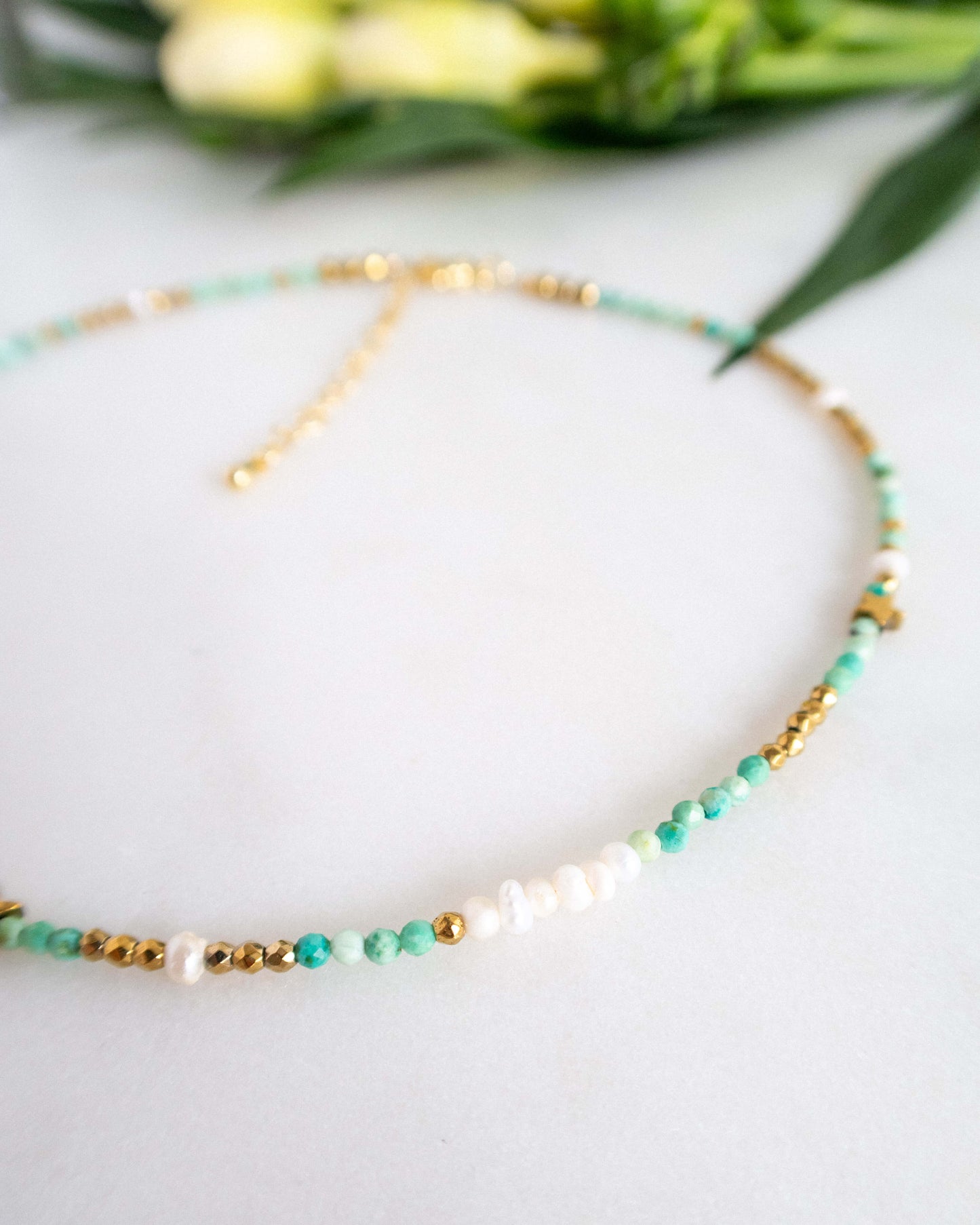 Colier turcoaz natural colier cadou Love and Stars Jewels