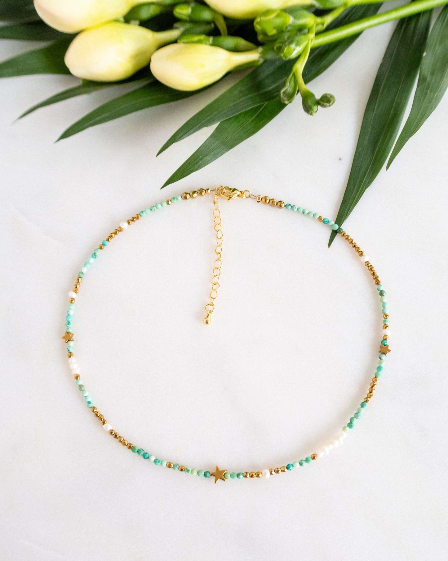 Colier turcoaz natural colier cadou Love and Stars Jewels