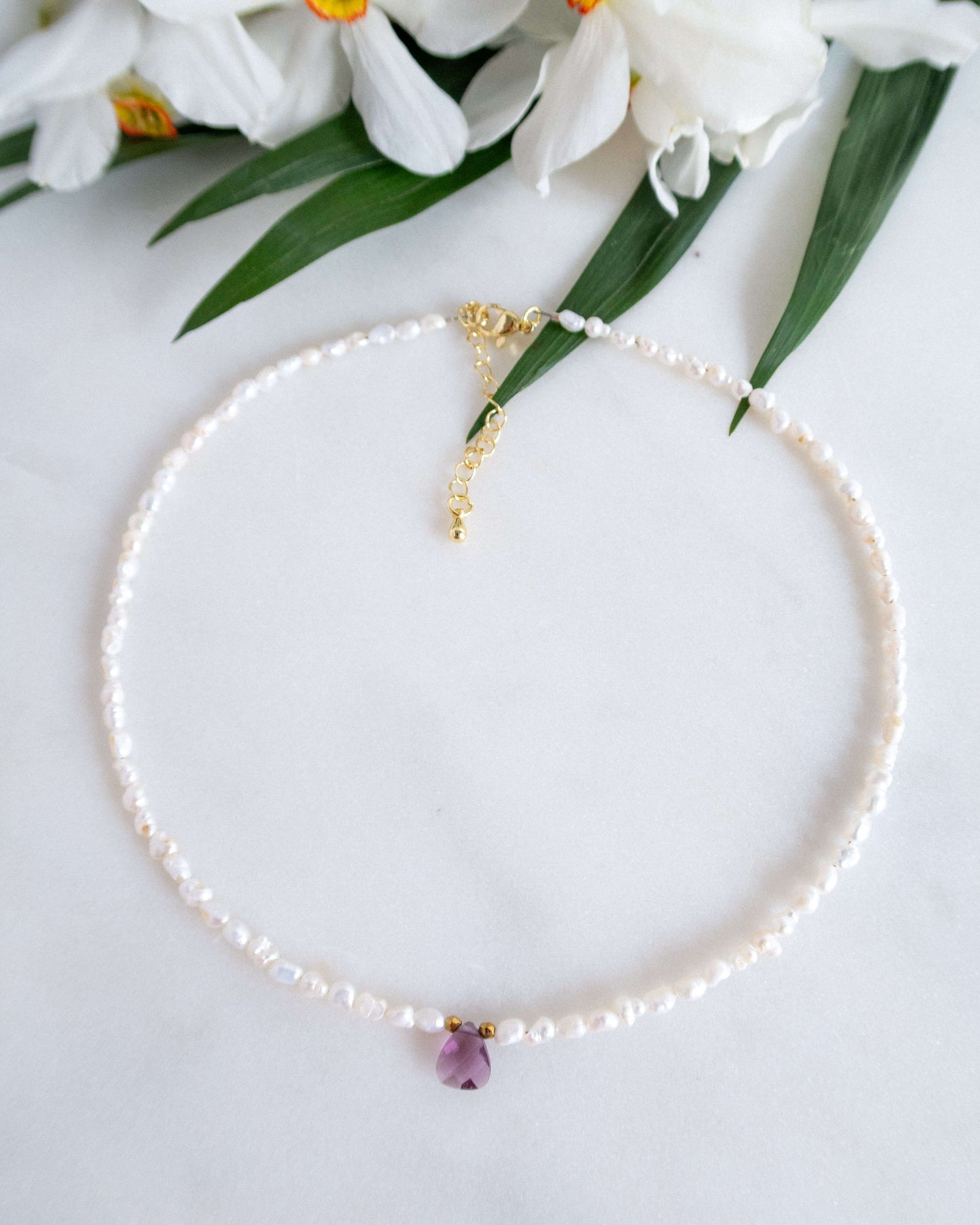 Colier perle naturale ametist LUIGIA