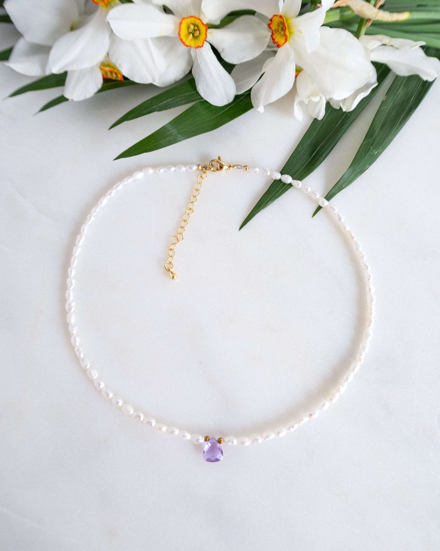 Colier perle naturale ametist LUIGIA