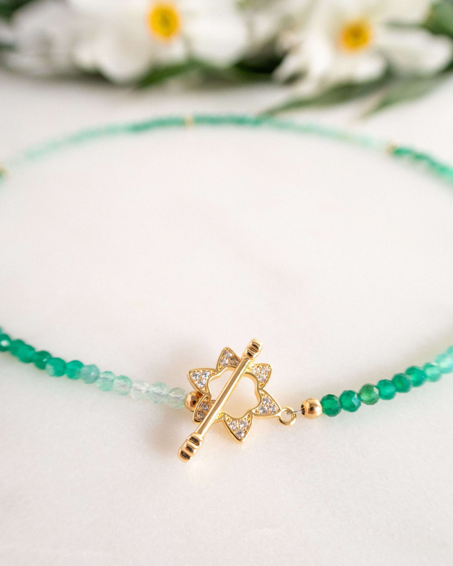 Colier verde cadou pentru iubita love and stars jewels