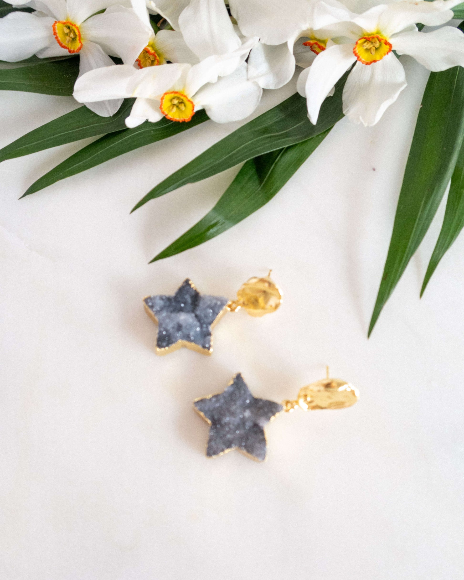 Cercei stea cuart cercei usori stele love and stars jewels