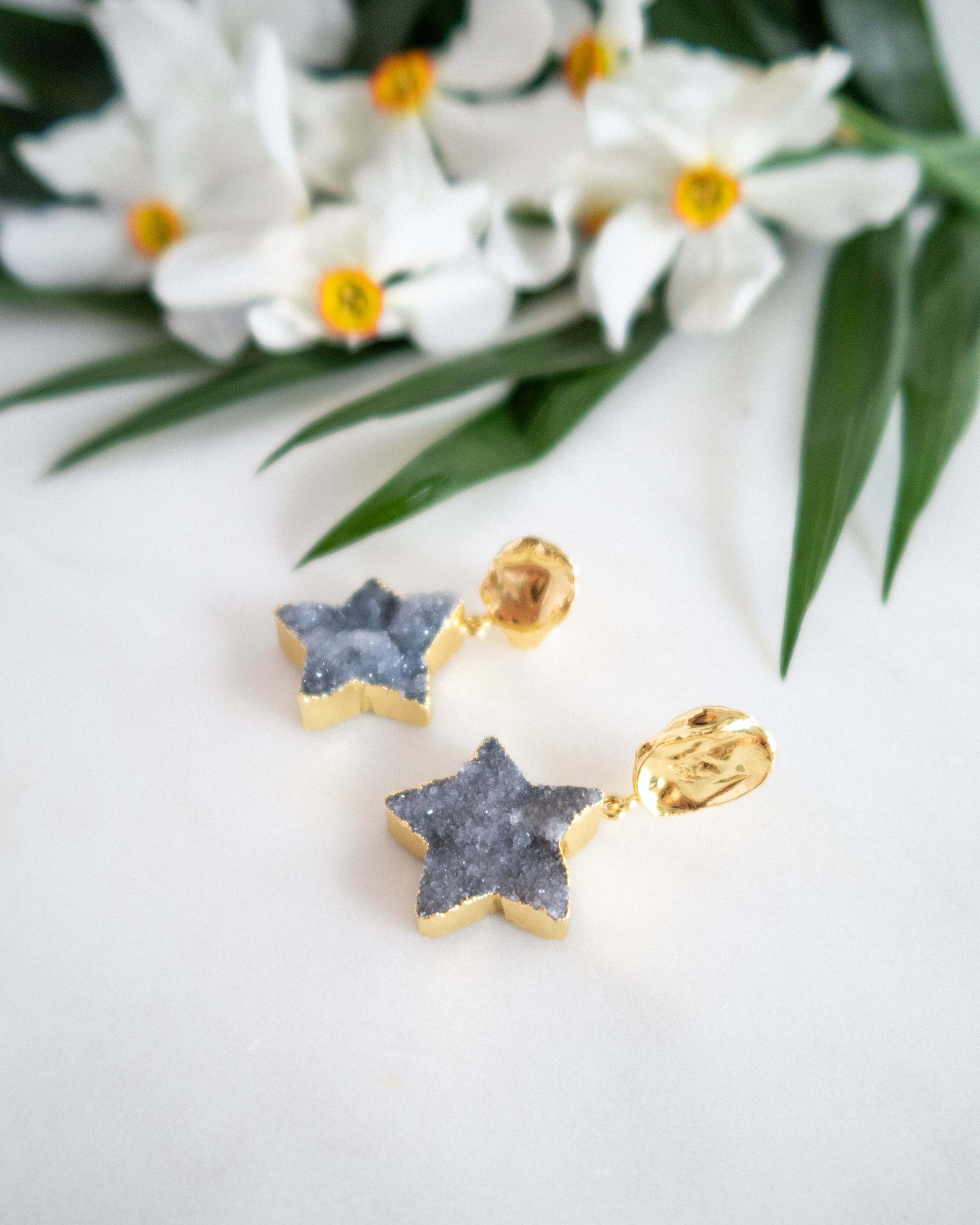 Cercei stea cuart cercei usori stele love and stars jewels