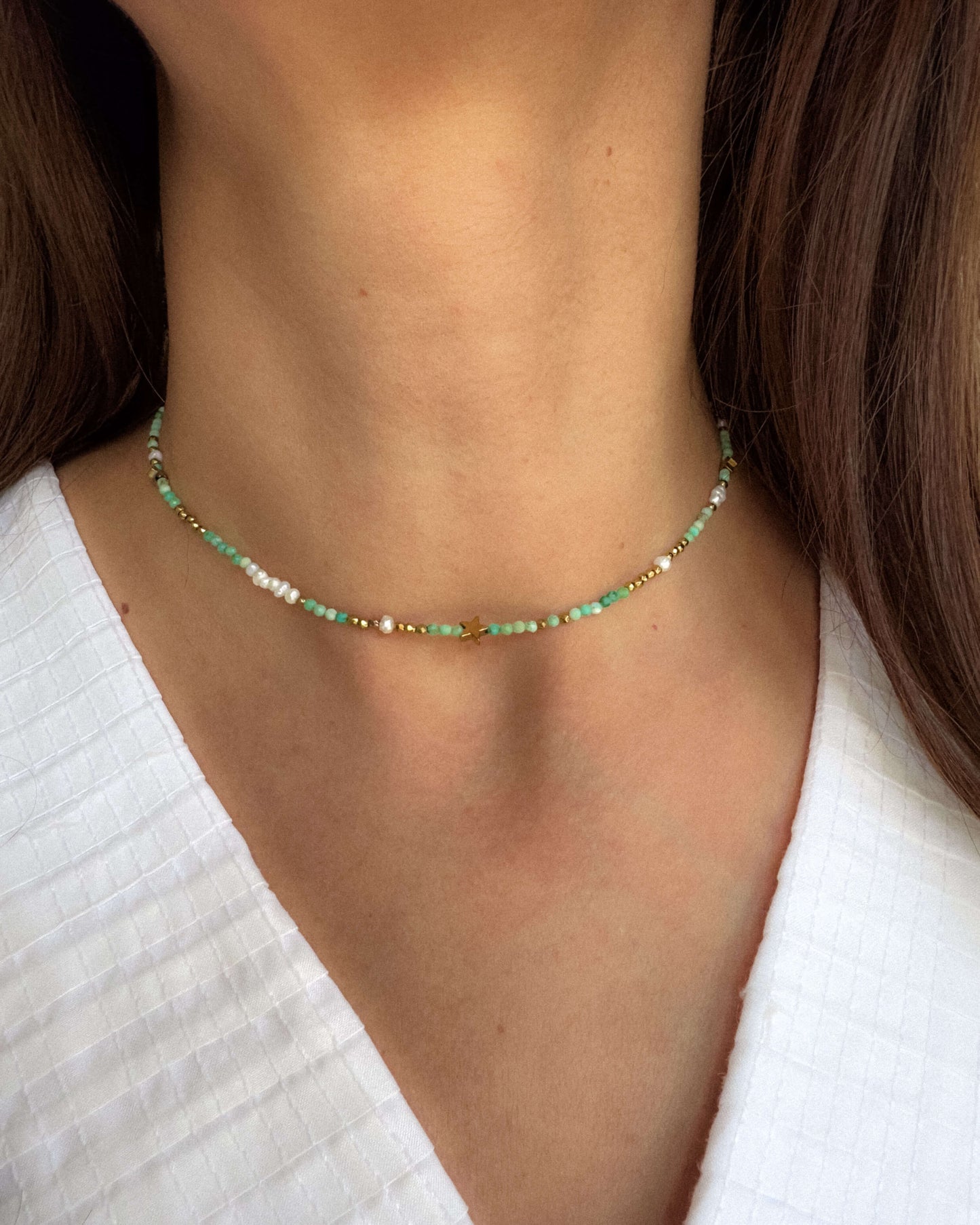 Colier turcoaz natural colier cadou Love and Stars Jewels