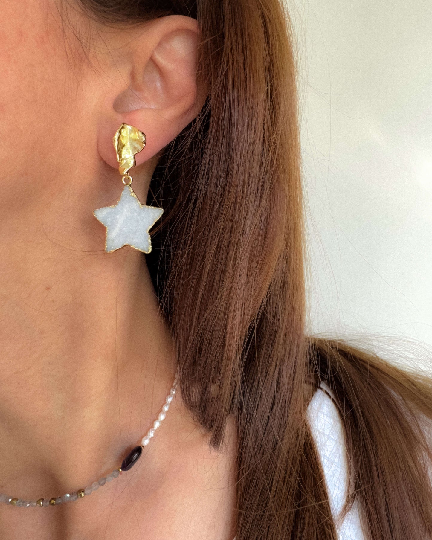 Cercei stea cuart cercei usori stele love and stars jewels