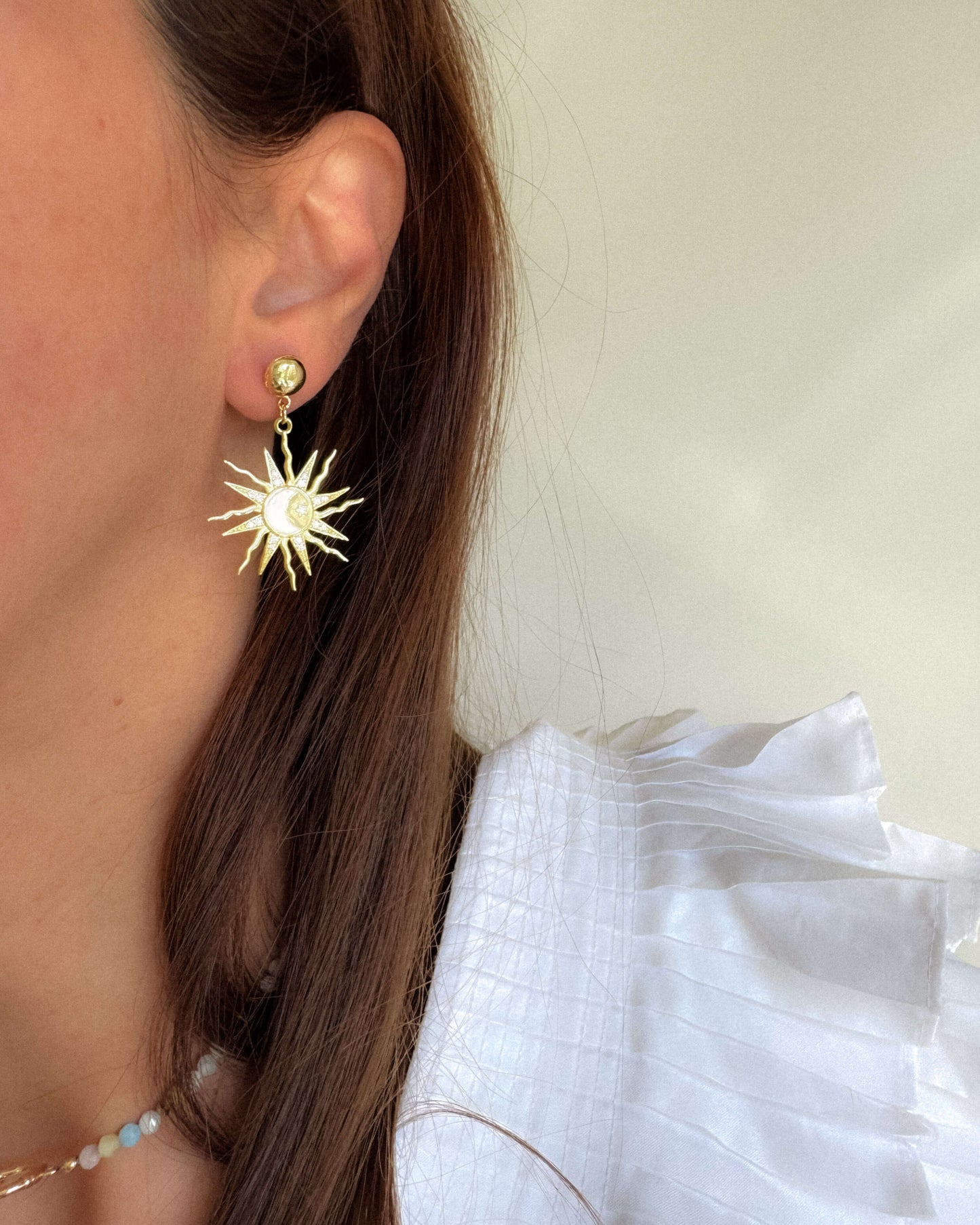 Cercei foarte usori soare love and stars jewels