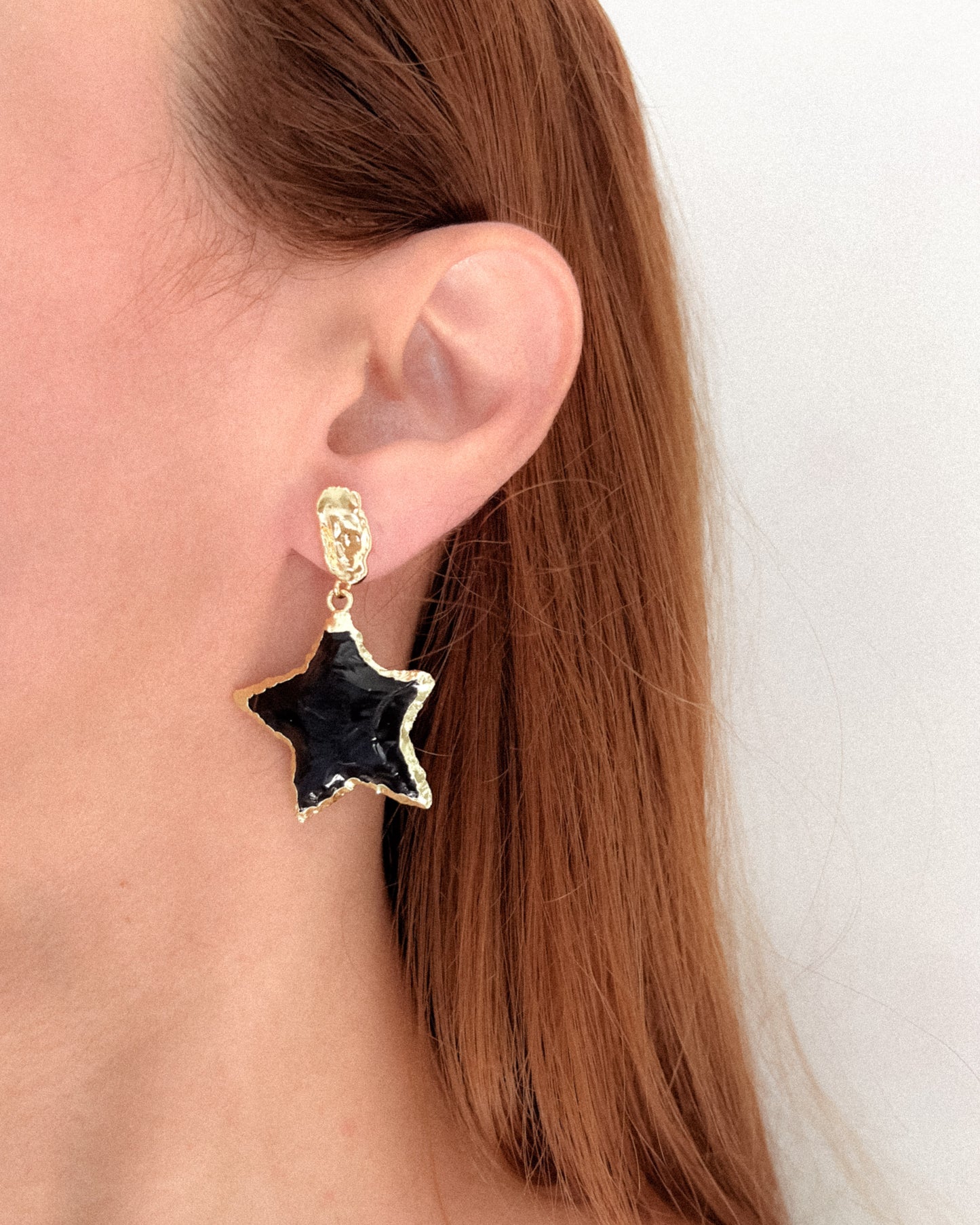 Cercei cu stele din onix love and stars jewels
