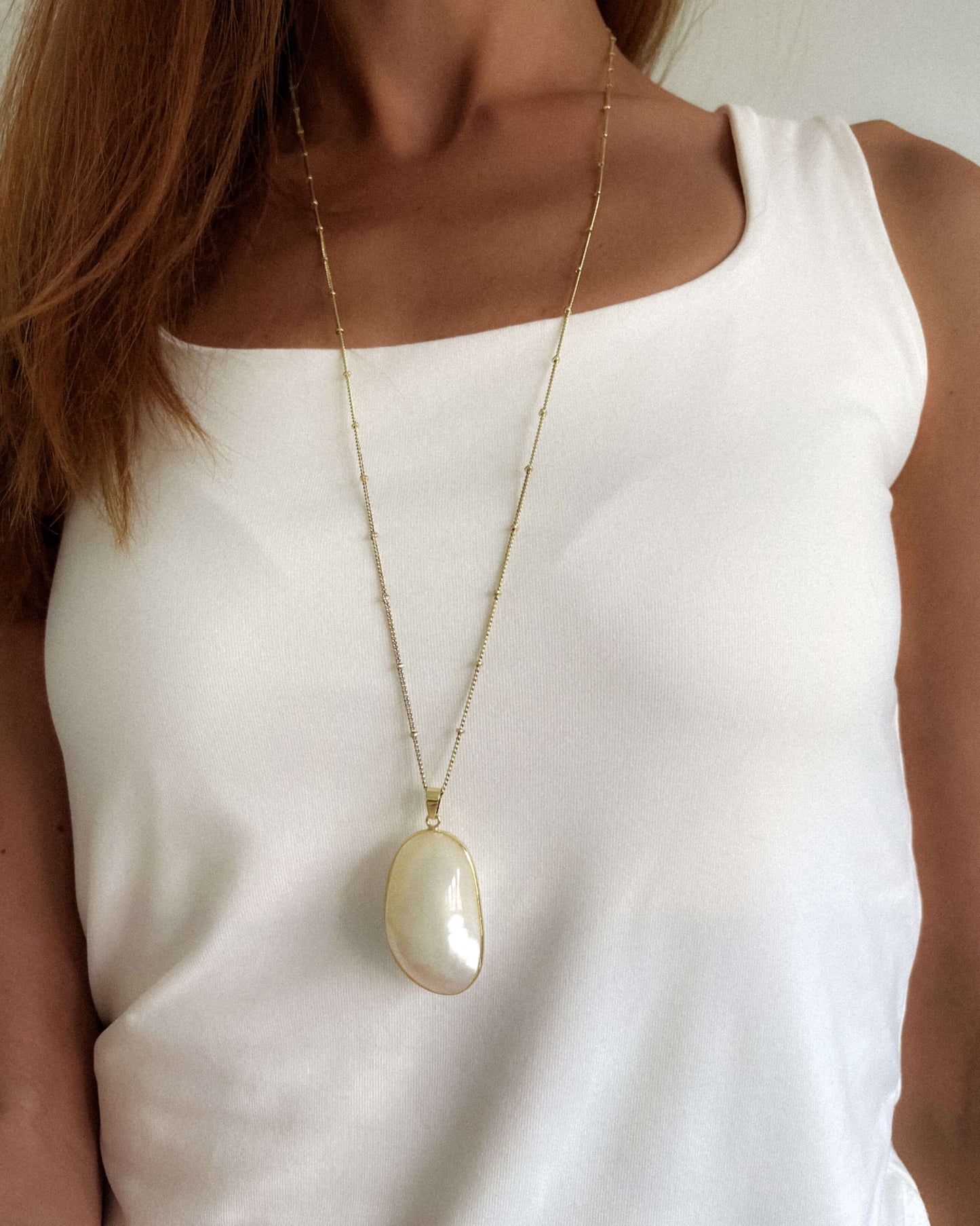 Colier cu pandant din sidef de scoică Love and Stars Jewels