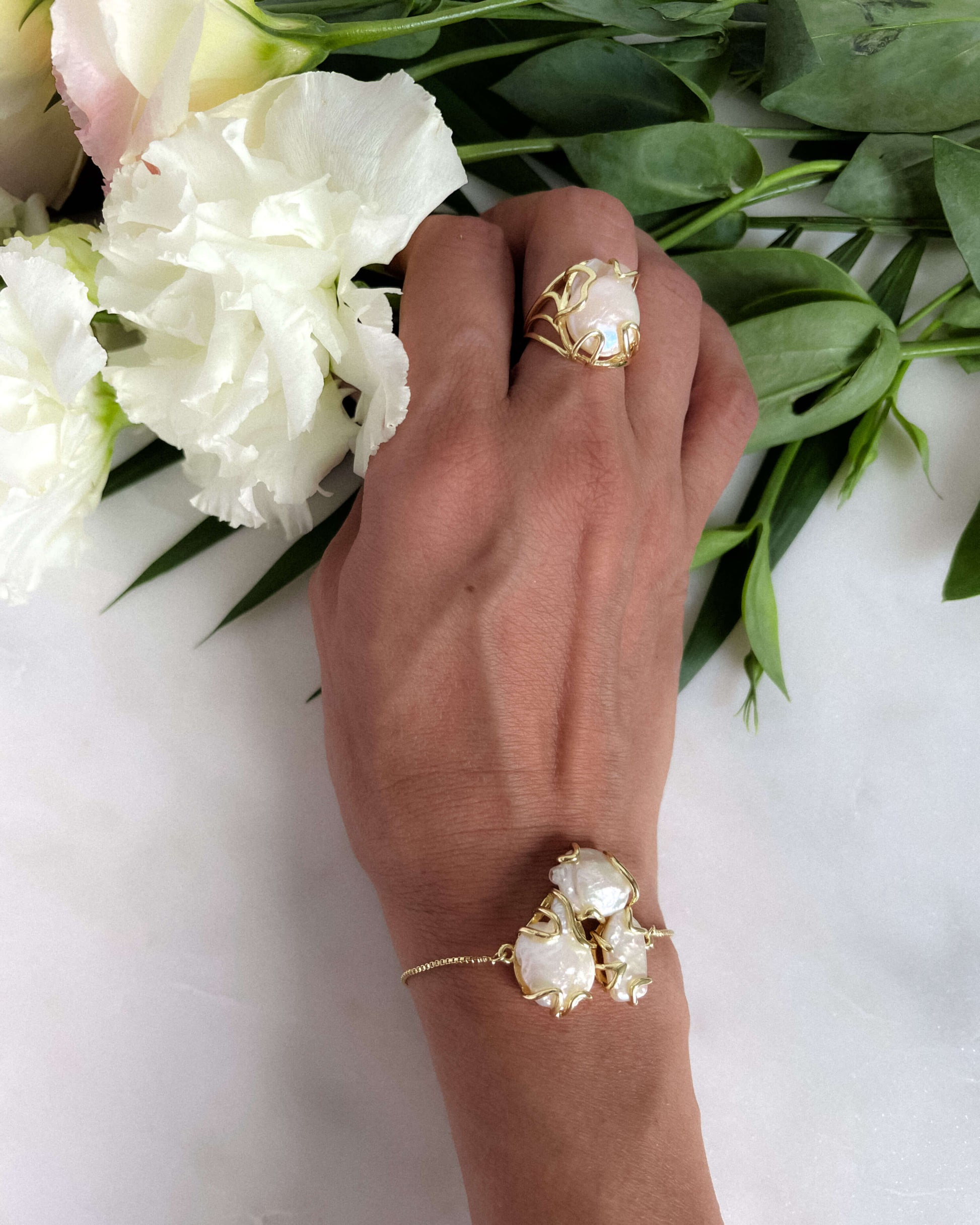 bratara perle naturale baroc love and stars jewels