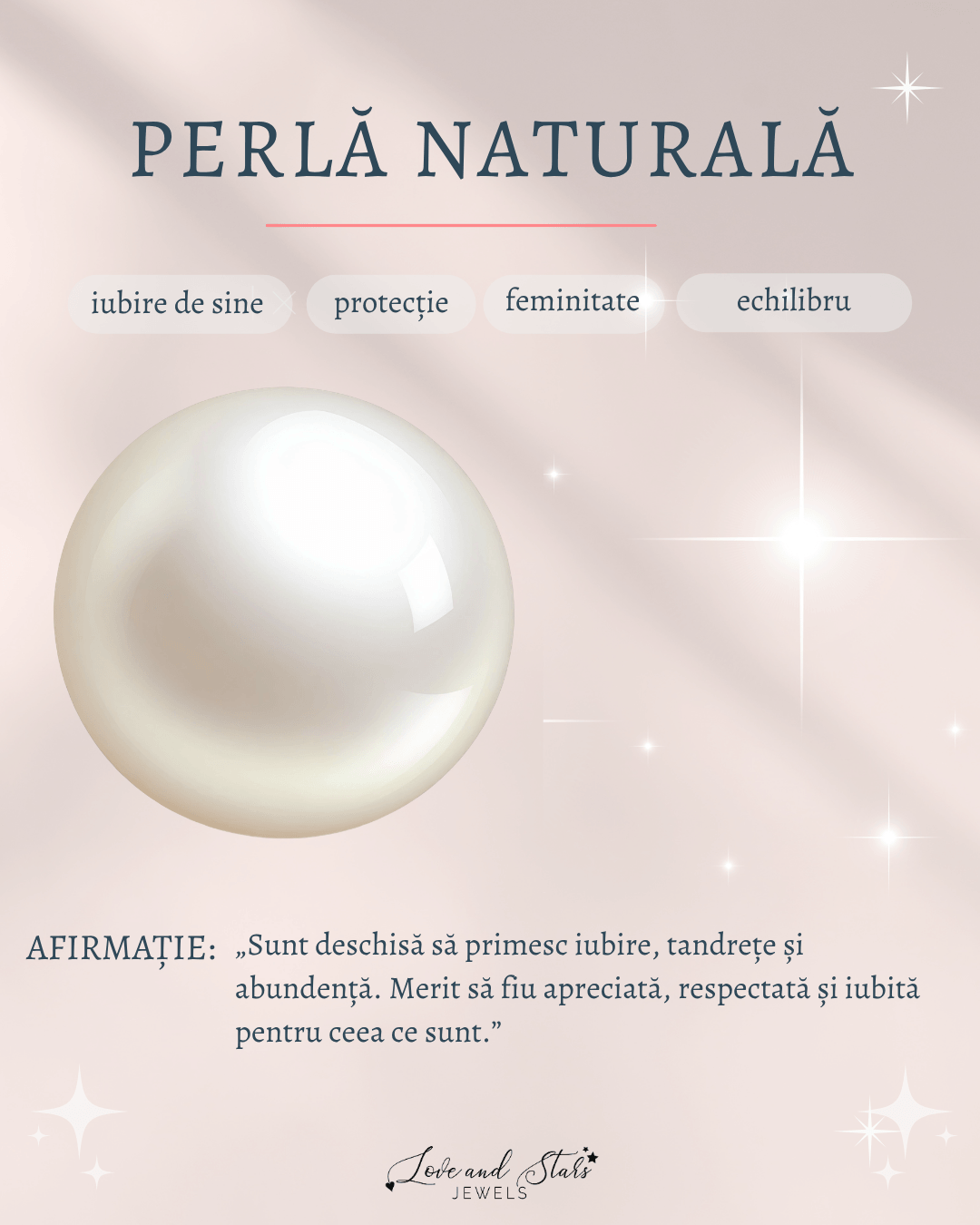 Proprietati spirituale perle naturale Love and Stars Jewels
