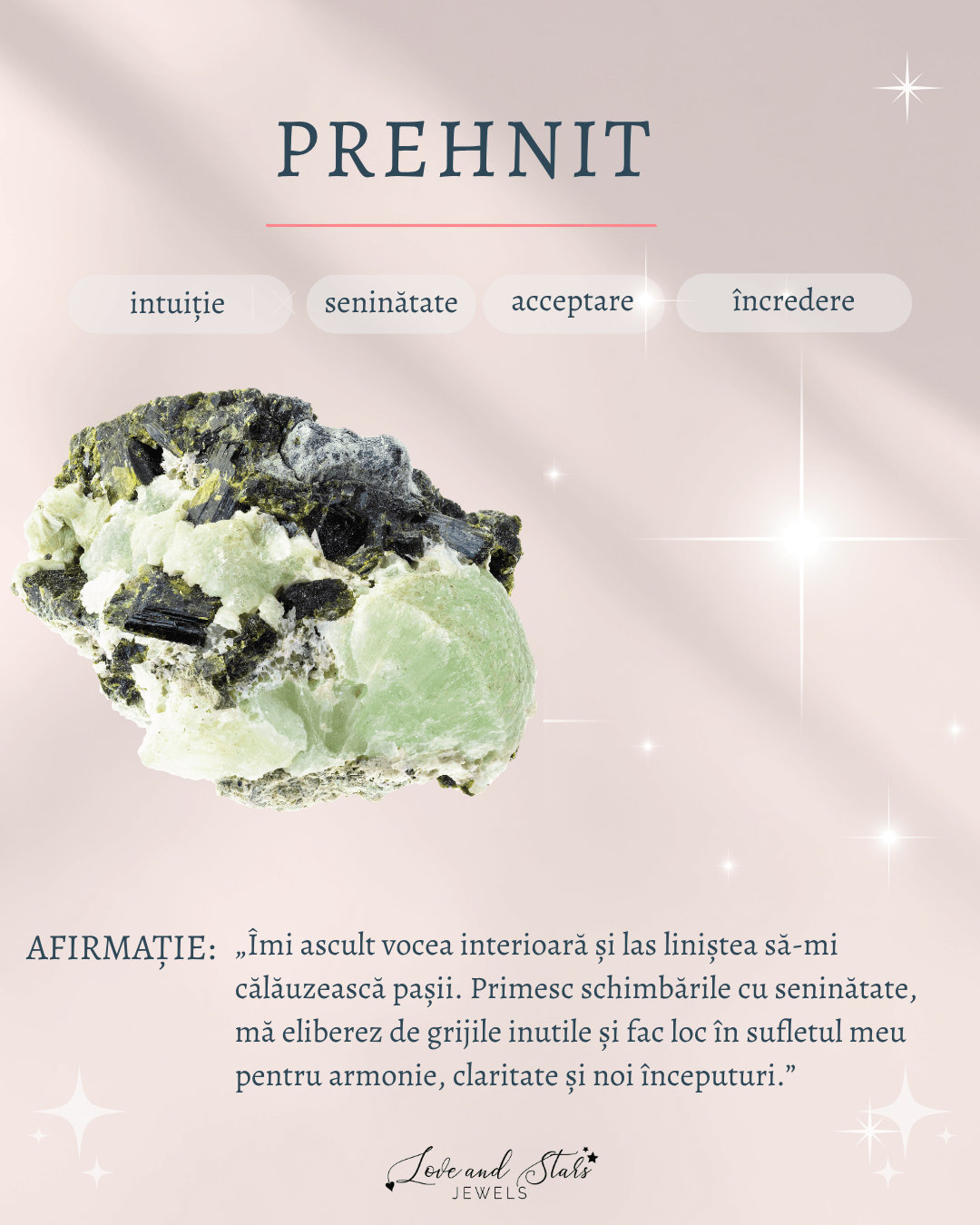 proprietati spirituale prehnit love and stars jewels