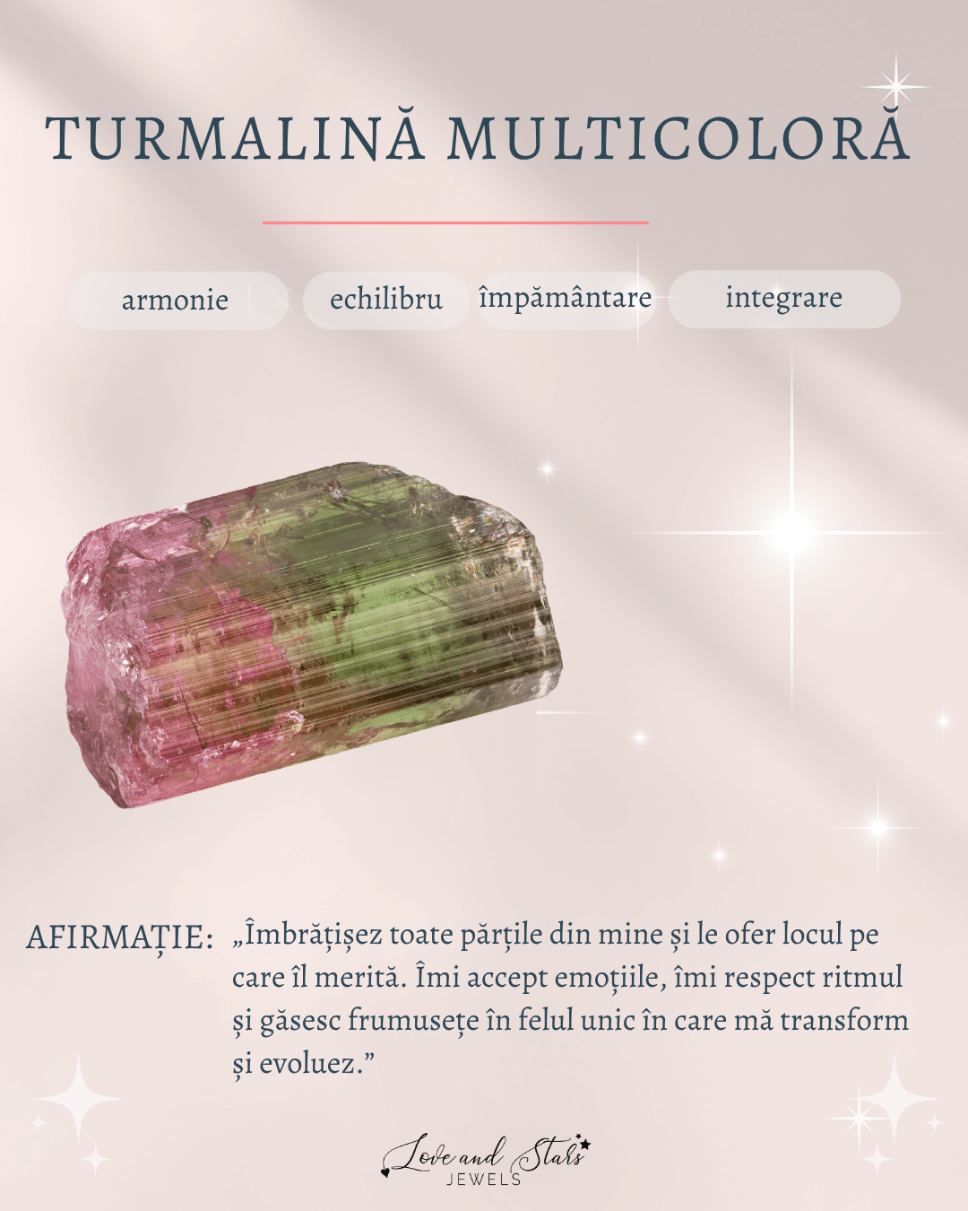 Proprietati spirituale turmalina Love and Stars Jewels