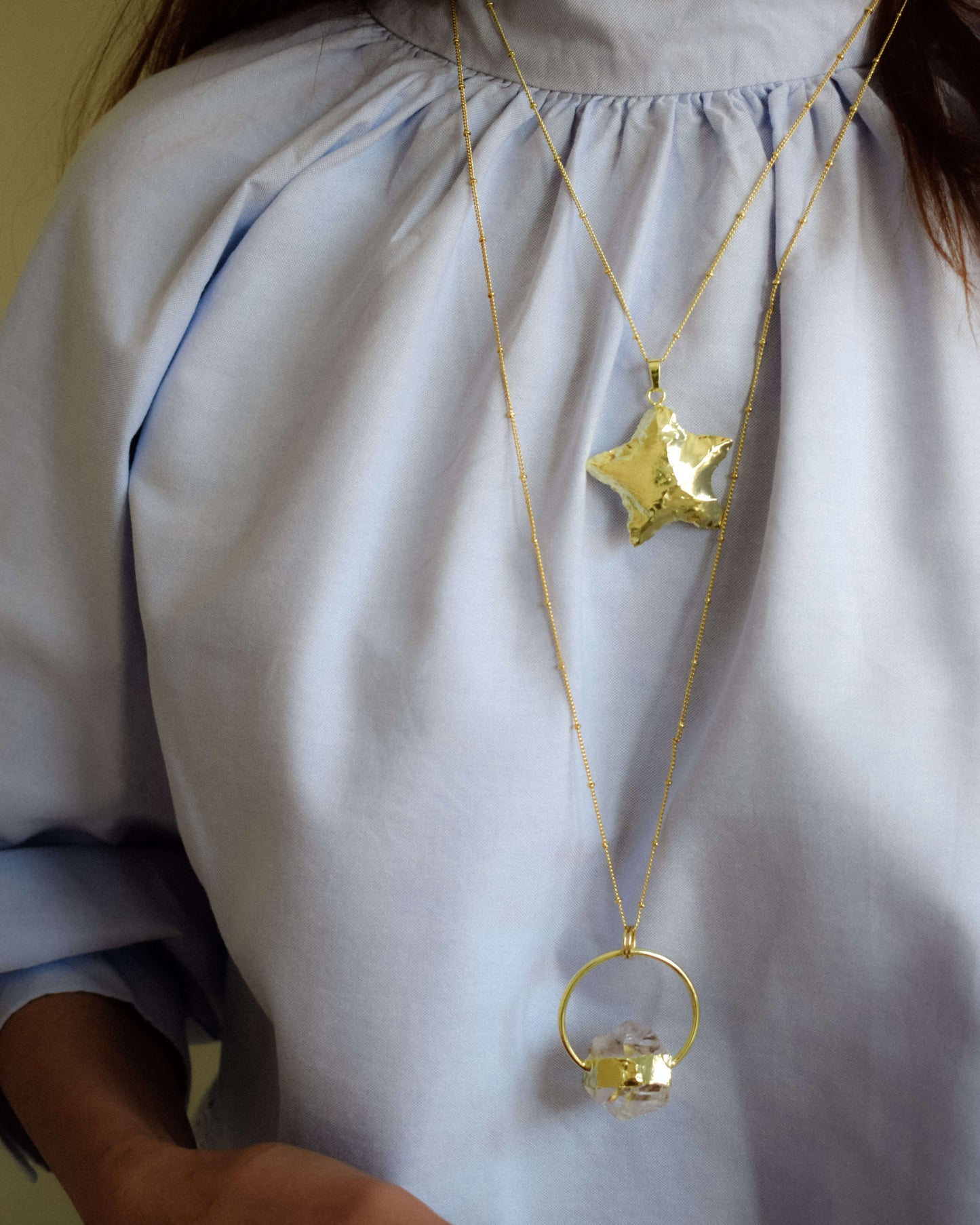 Pandant stea aurie Love and Stars Jewels
