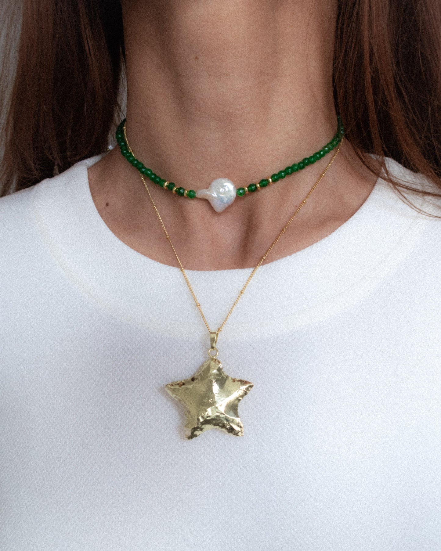 Pandant stea aurie Love and Stars Jewels