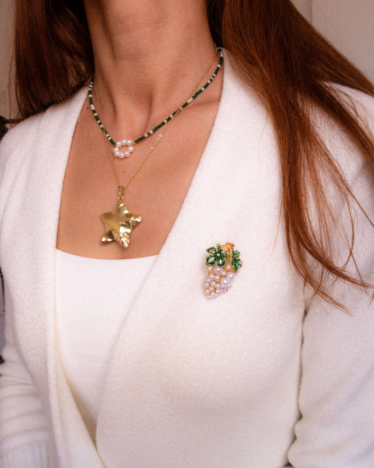 Pandant stea aurie Love and Stars Jewels