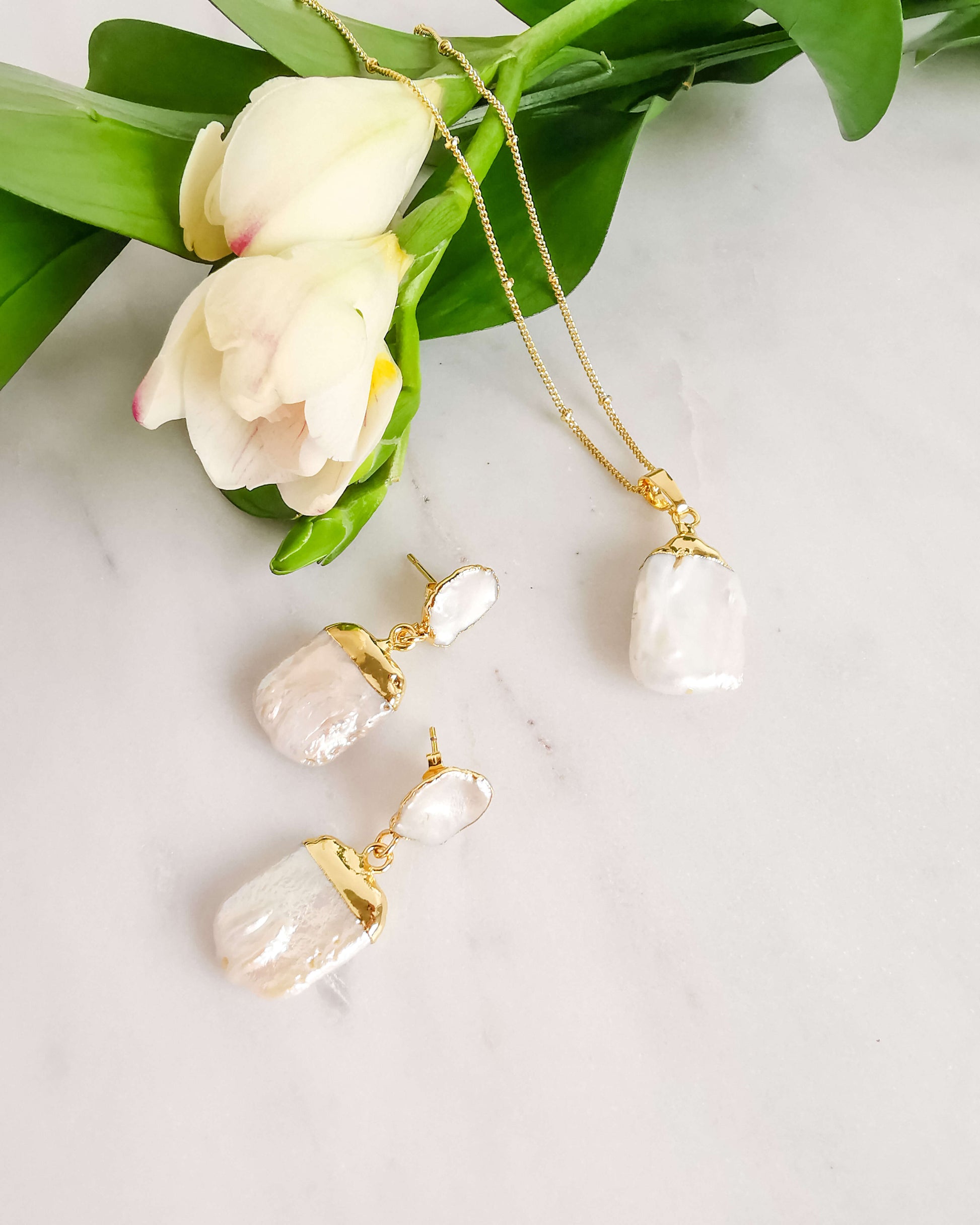 Cercei perle naturale cadou pentru mama 8 martie love and stars jewels