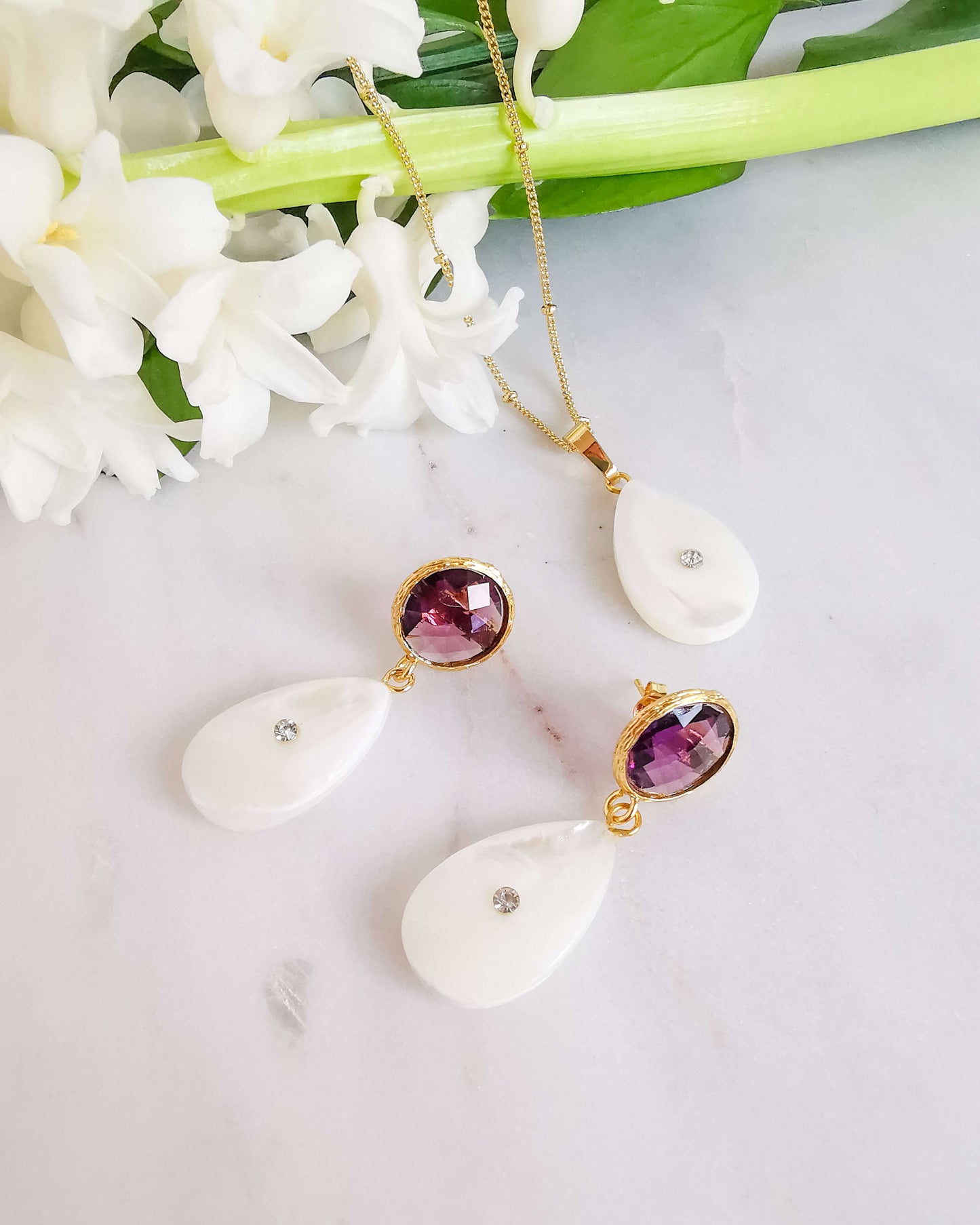 colier deosebit sidef de scoica love and stars jewels