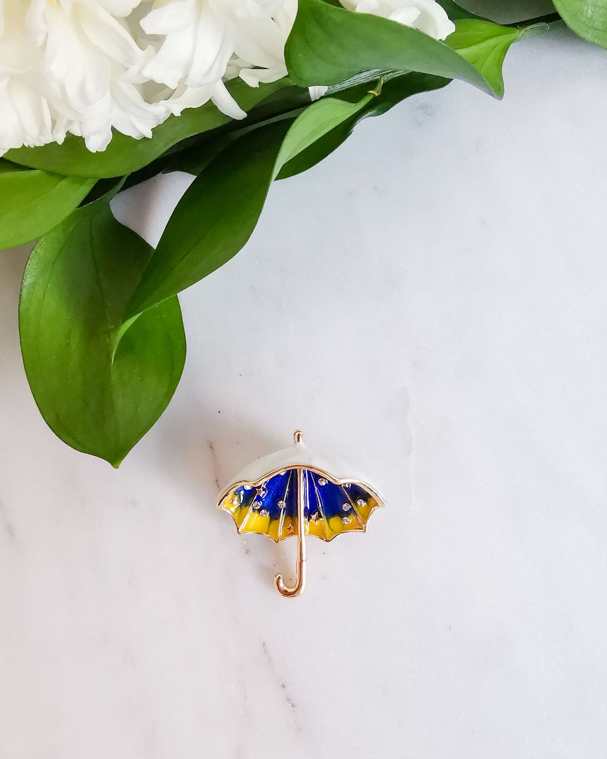 brosa frumoasa martisor brosa umbrela love and stars jewels