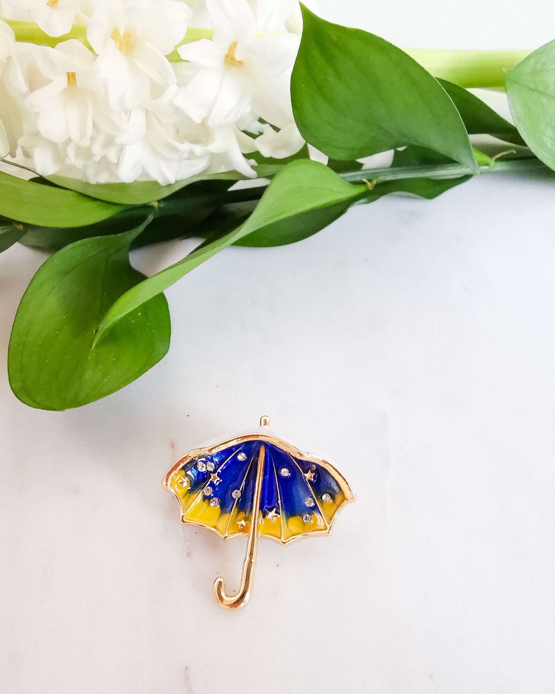 brosa frumoasa martisor brosa umbrela love and stars jewels