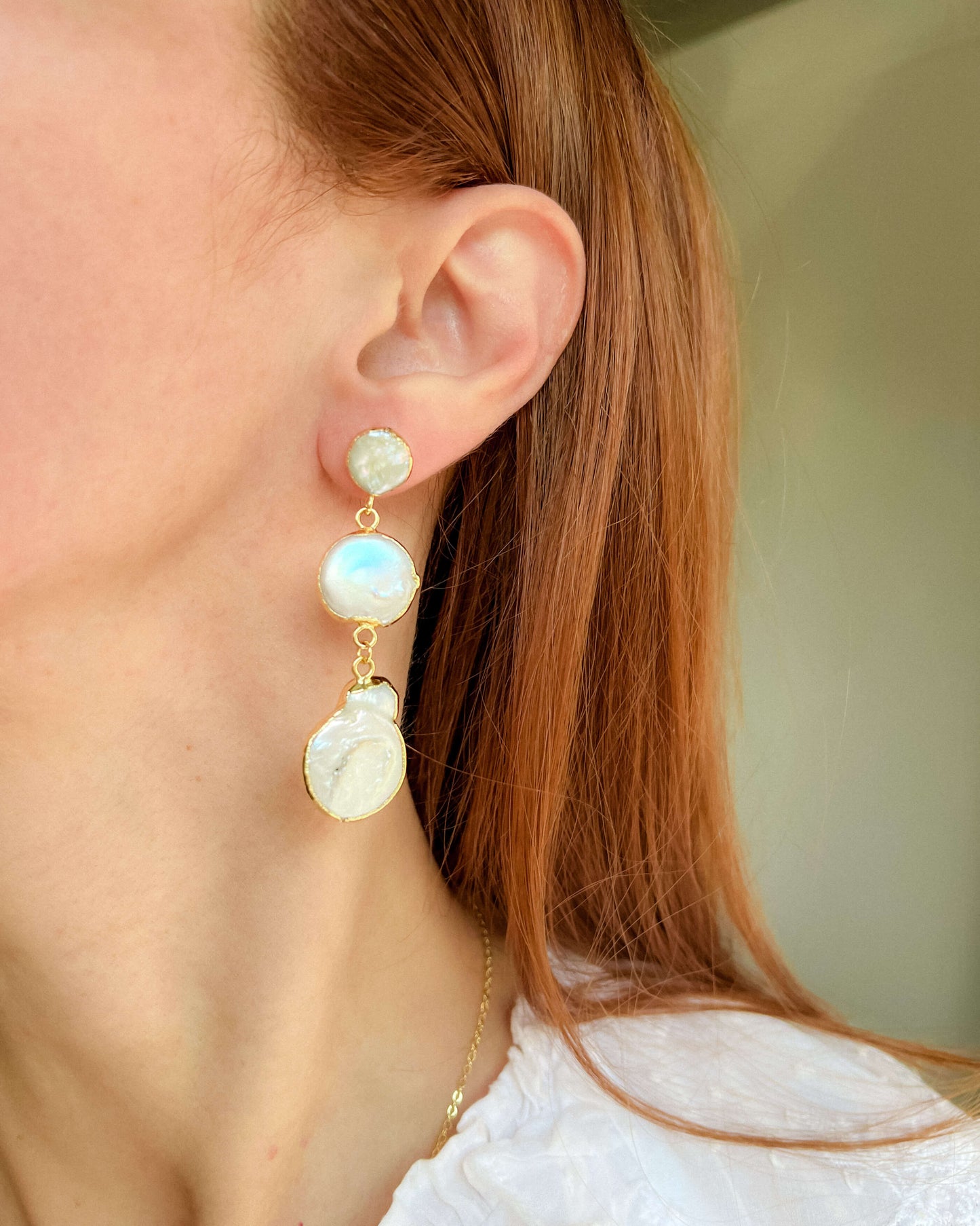 Cercei din perle naturale Love and Stars Jewels