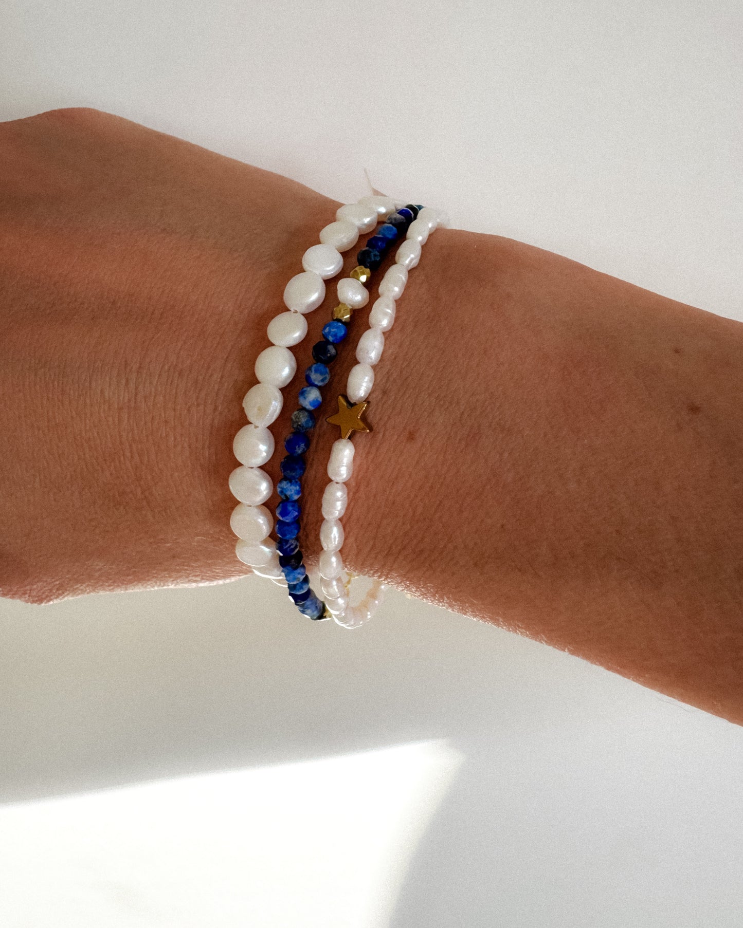 Brățară lapis lazuli perlă naturală