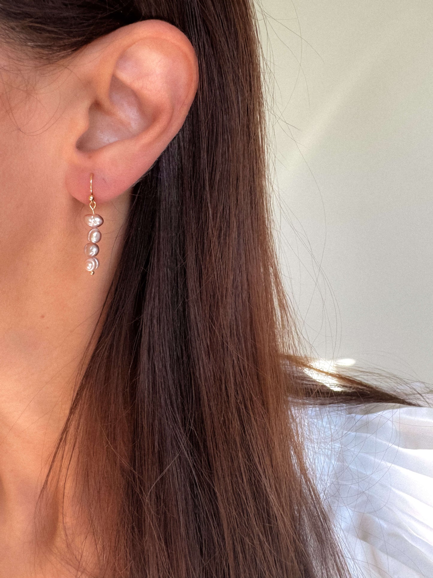Cercei din perle naturale cu tortita Love and Stars Jewels