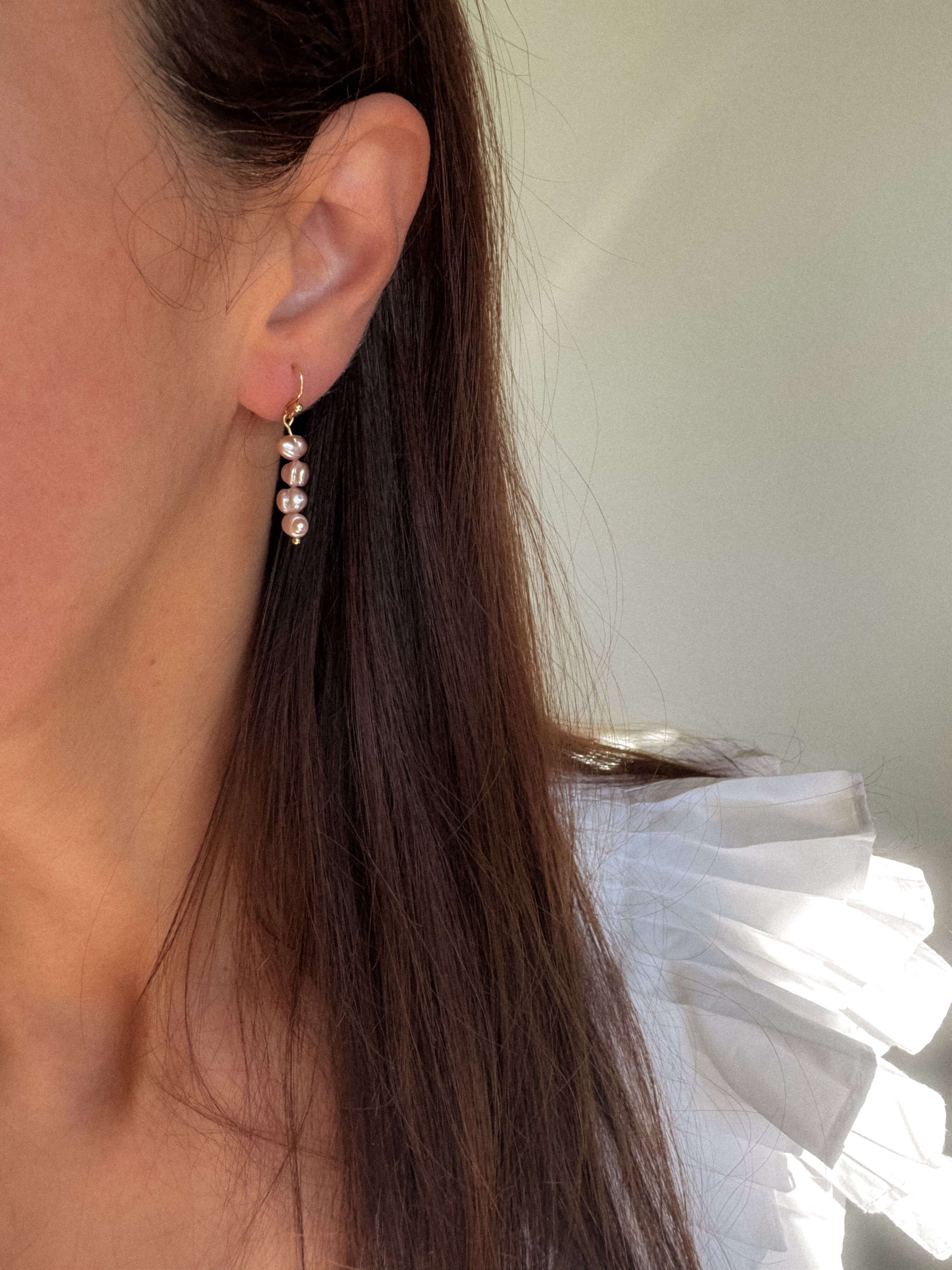 Cercei din perle naturale cu tortita Love and Stars Jewels