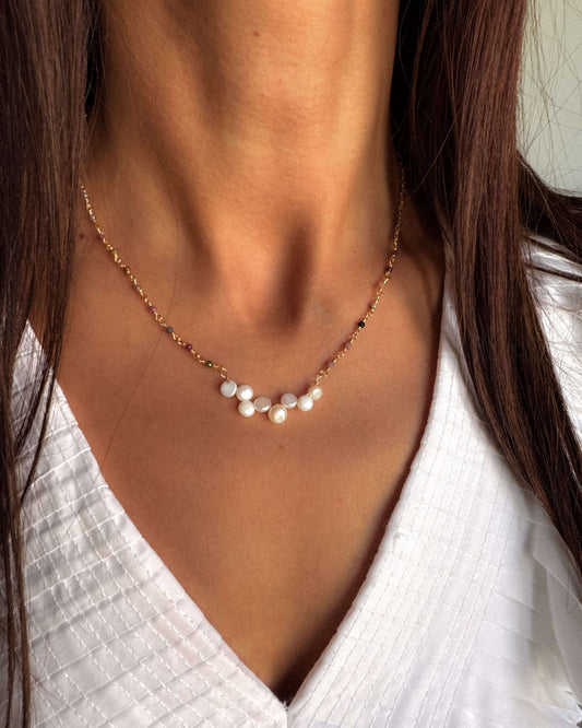 Colier perle naturale turmalina Love and Stars Jewels