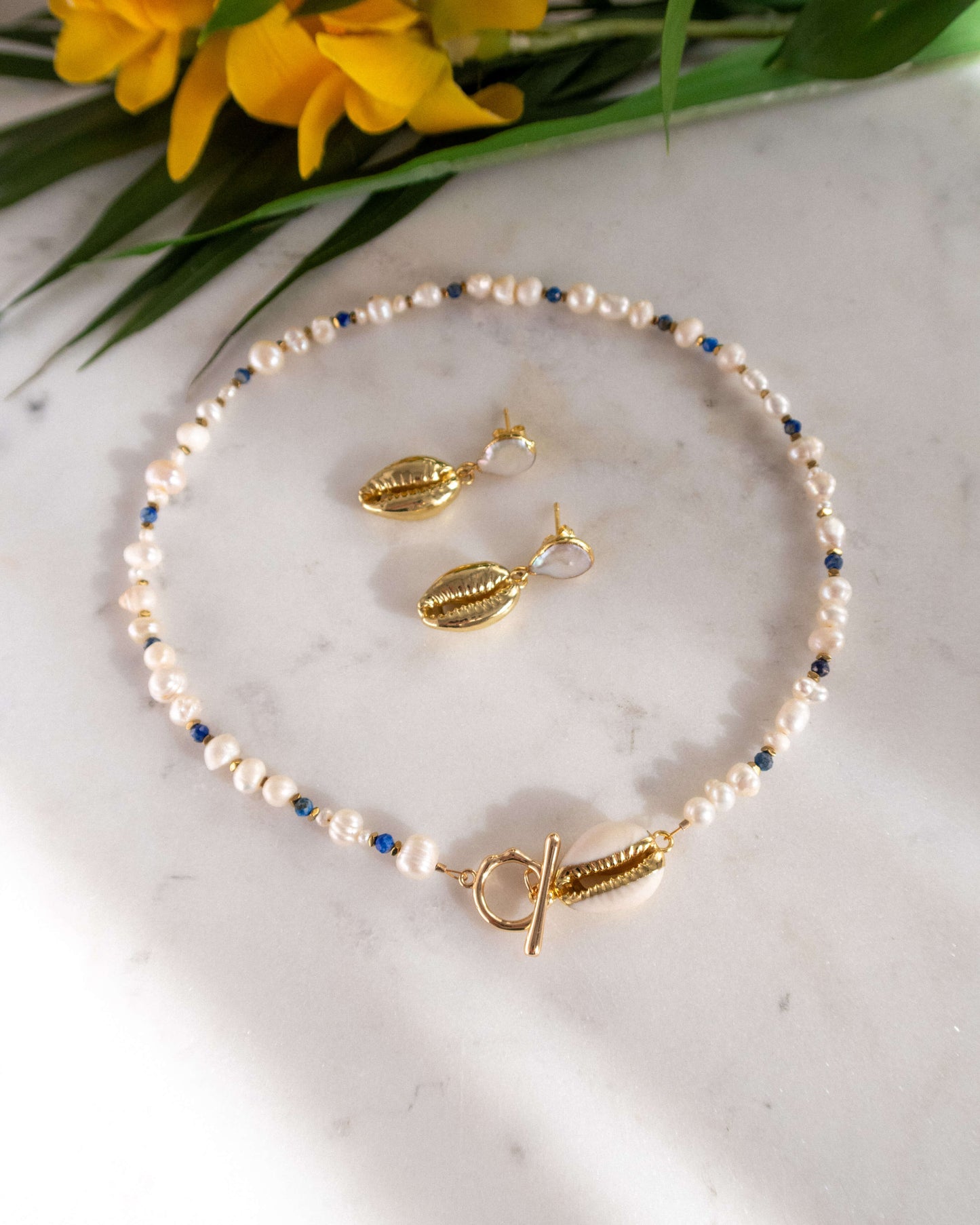 colier de vara perle naturale love and stars jewels