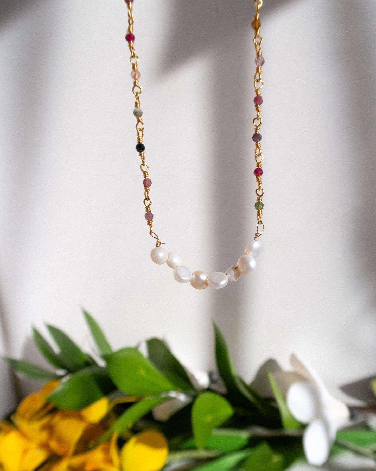 Colier perle naturale turmalina Love and Stars Jewels