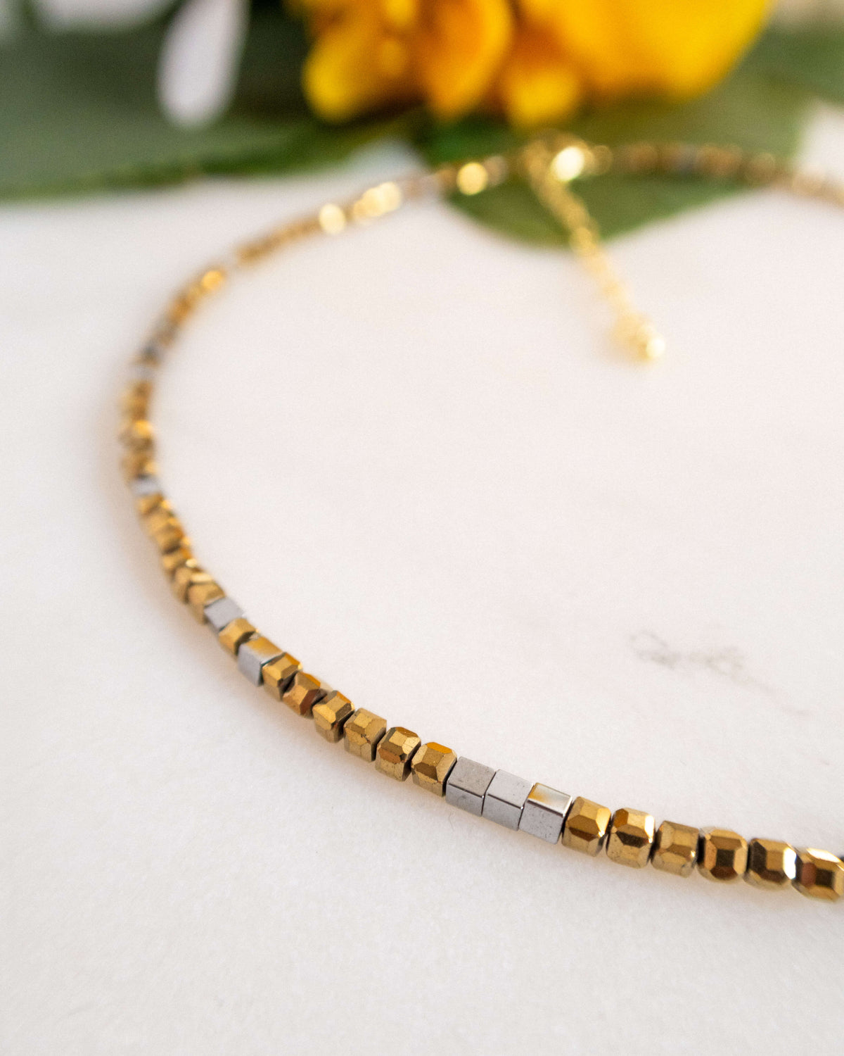 Colier stea sidef de scoică hematite STELLA