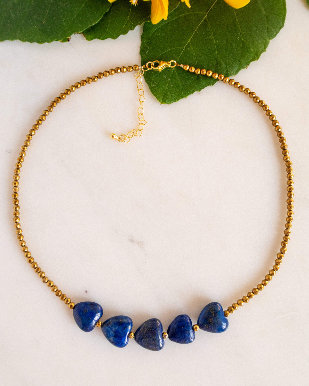 Colier inimi lapis lazuli Love and Stars Jewels