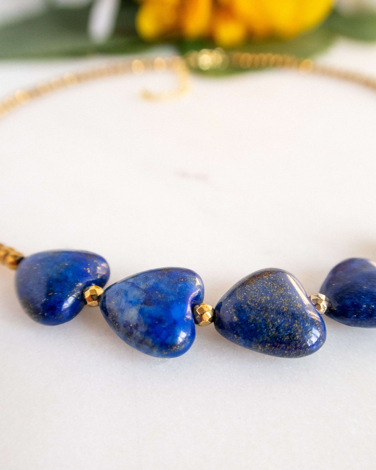 Colier inimi lapis lazuli Love and Stars Jewels
