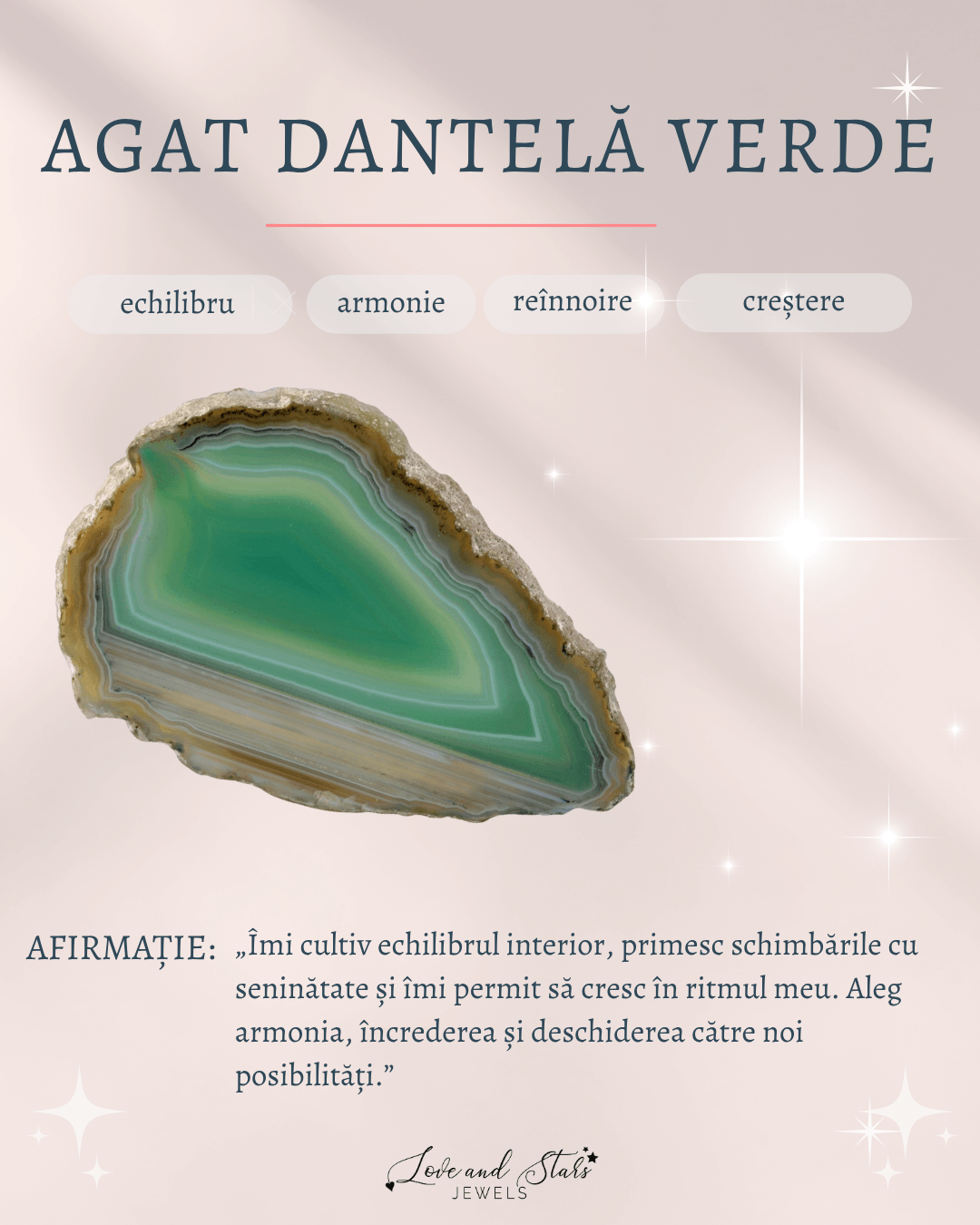 agat dantela verde proprietati spirituale love and stars jewels