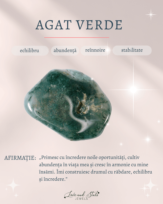 Proprietati spirituale agat verde Love and Stars Jewels
