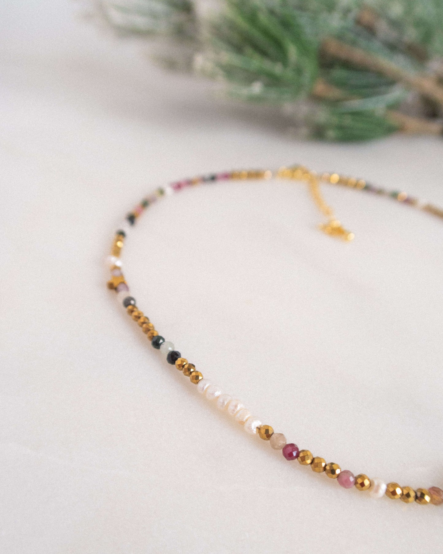 Colier turmalina perle colier finut pentru cadou Love and Stars Jewels