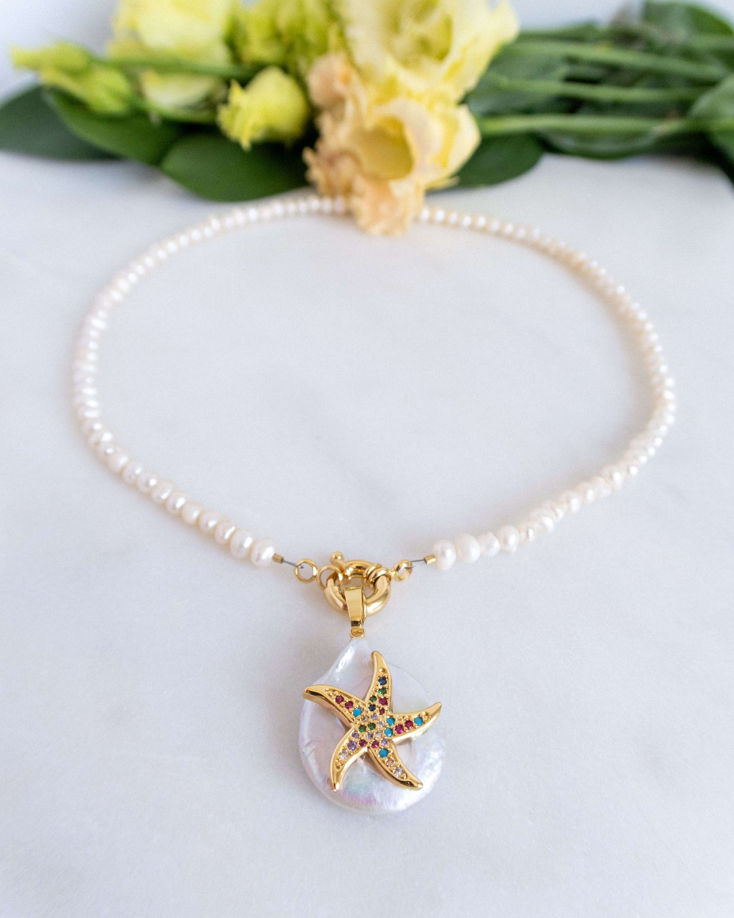 Colier perle naturale Love and Stars Jewels