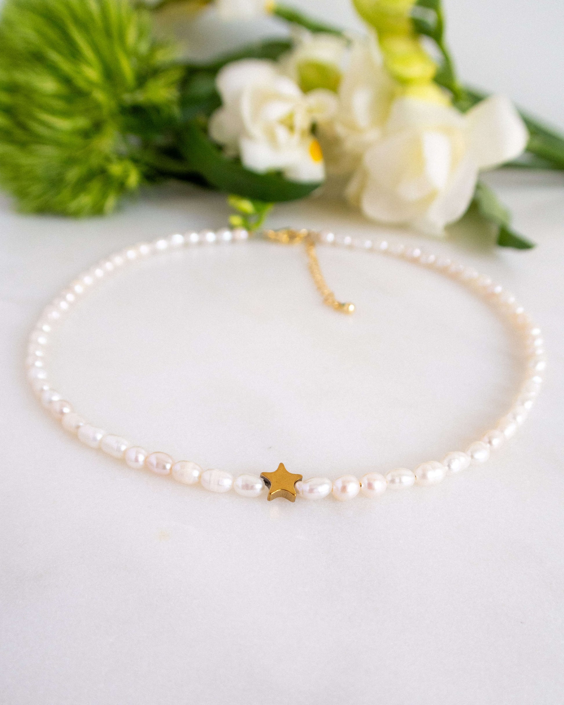 Colier la baza gatului din perle naturale Love and Stars Jewels