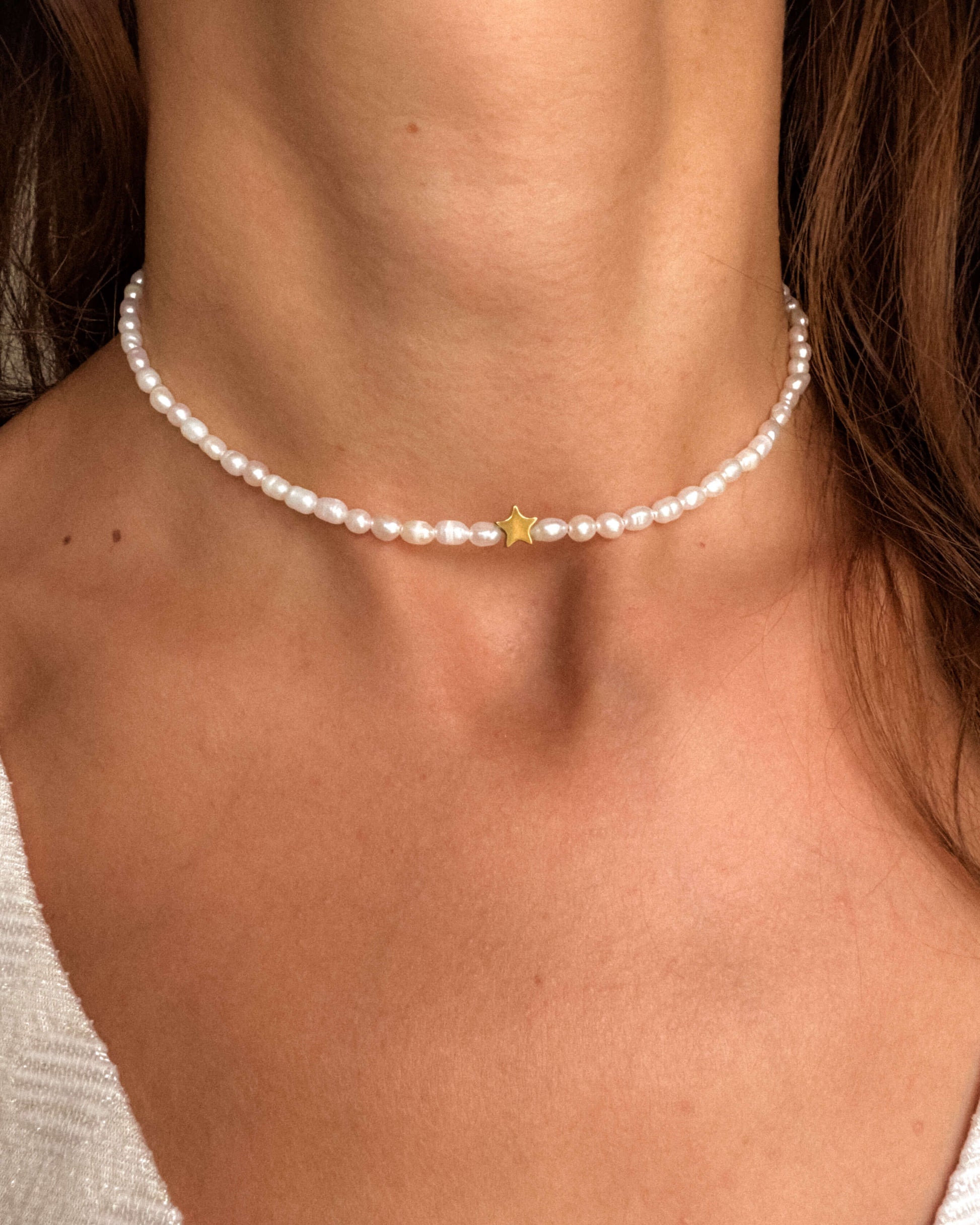 Set bijuterii colier si bratara perle naturale Love and Stars Jewels