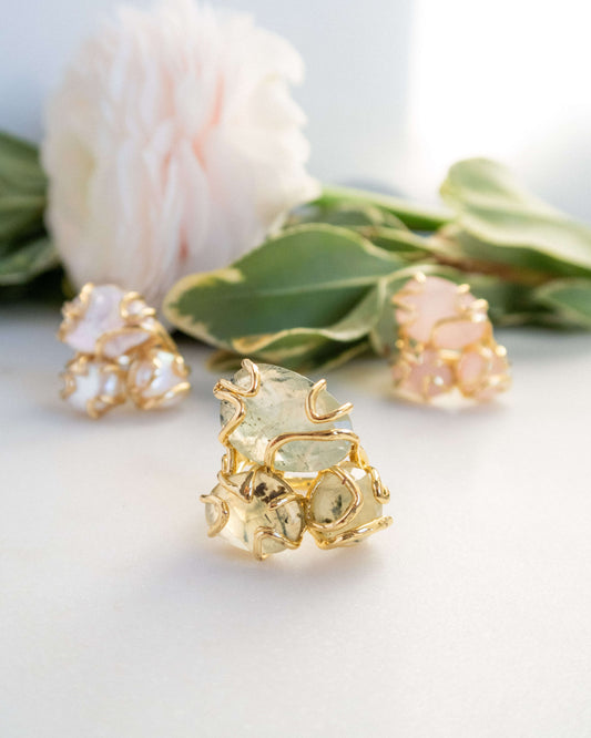 inel reglabil prehnit love and stars jewels