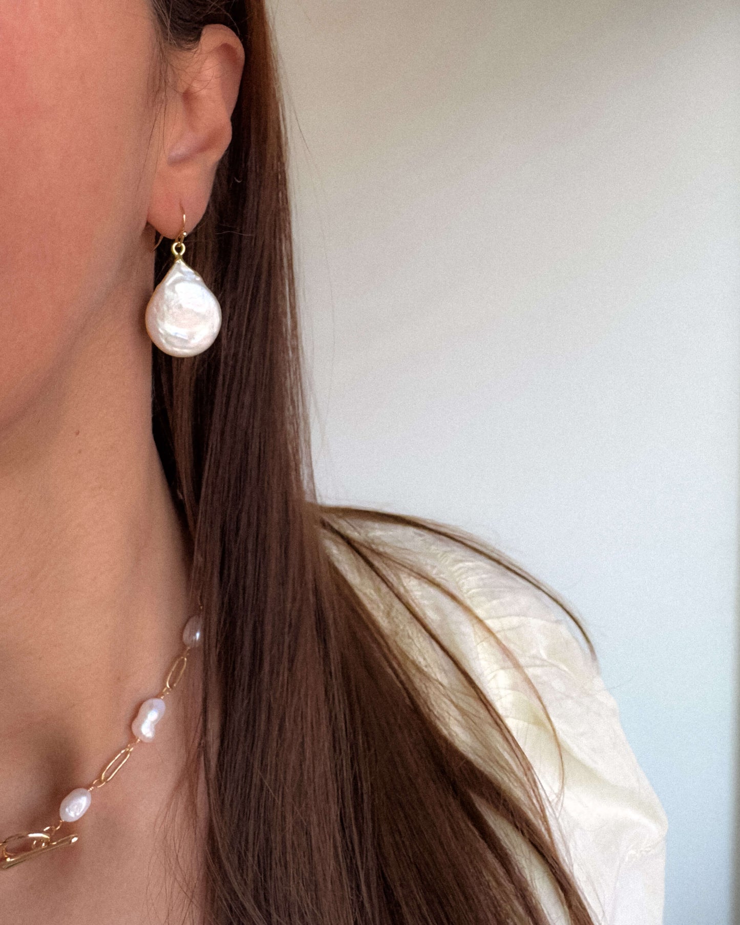 Cercei cu tortita din perle naturale love and stars jewels