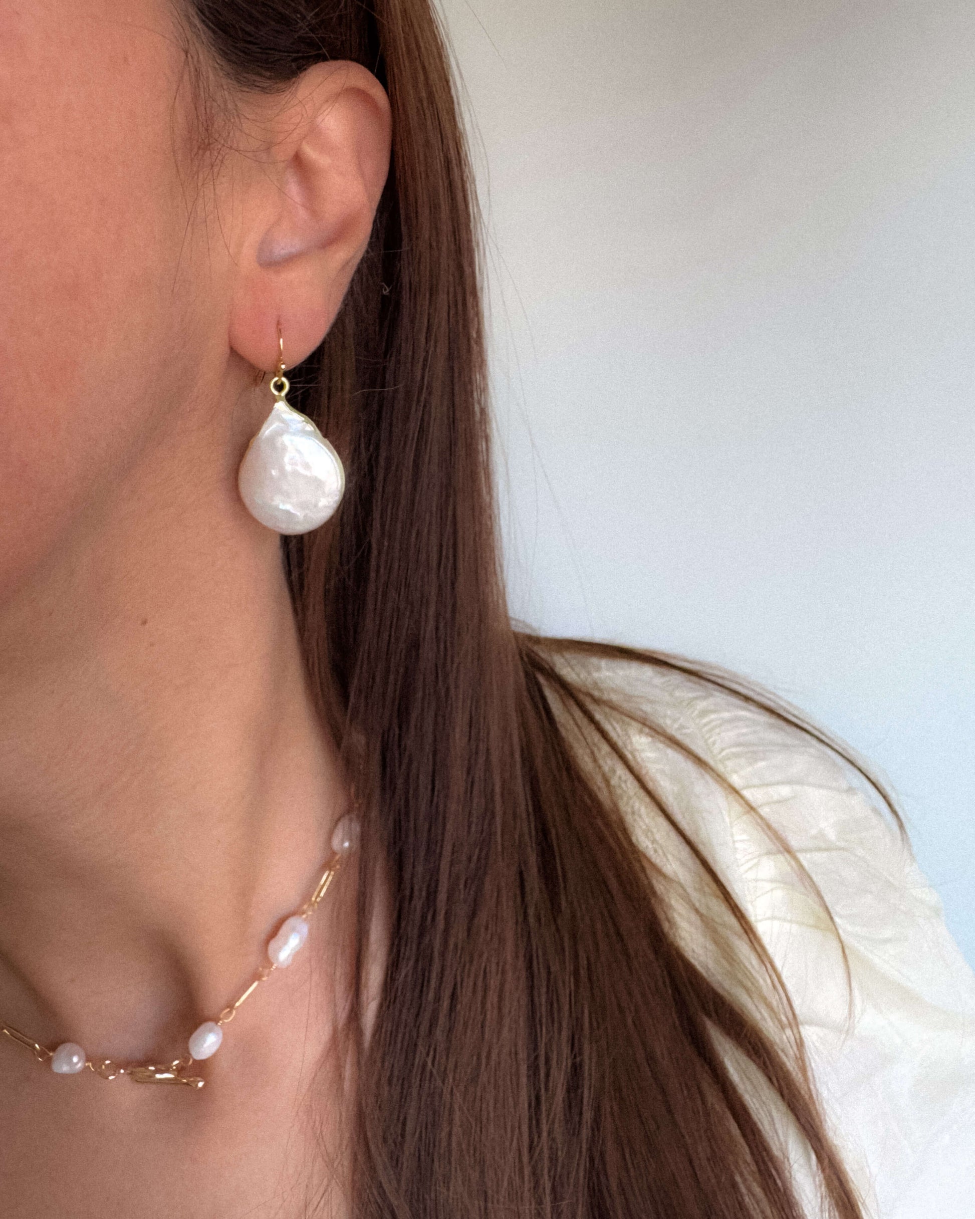 Cercei cu tortita din perle naturale love and stars jewels