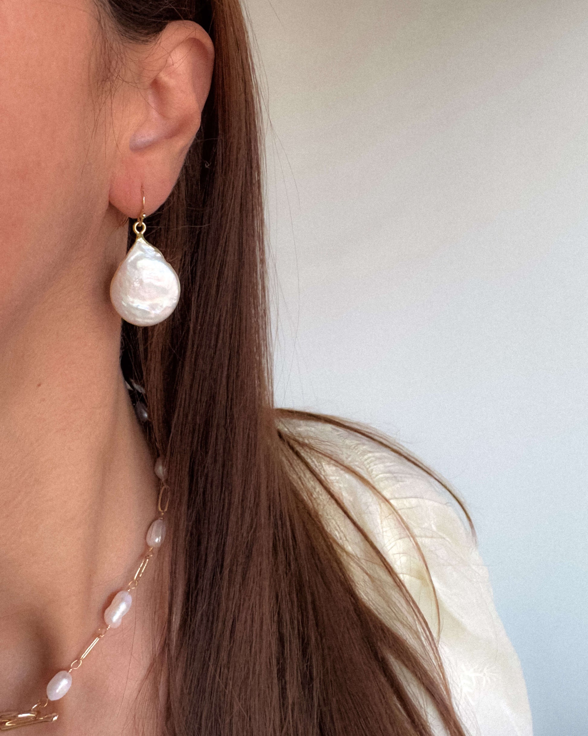 Cercei cu tortita din perle naturale love and stars jewels