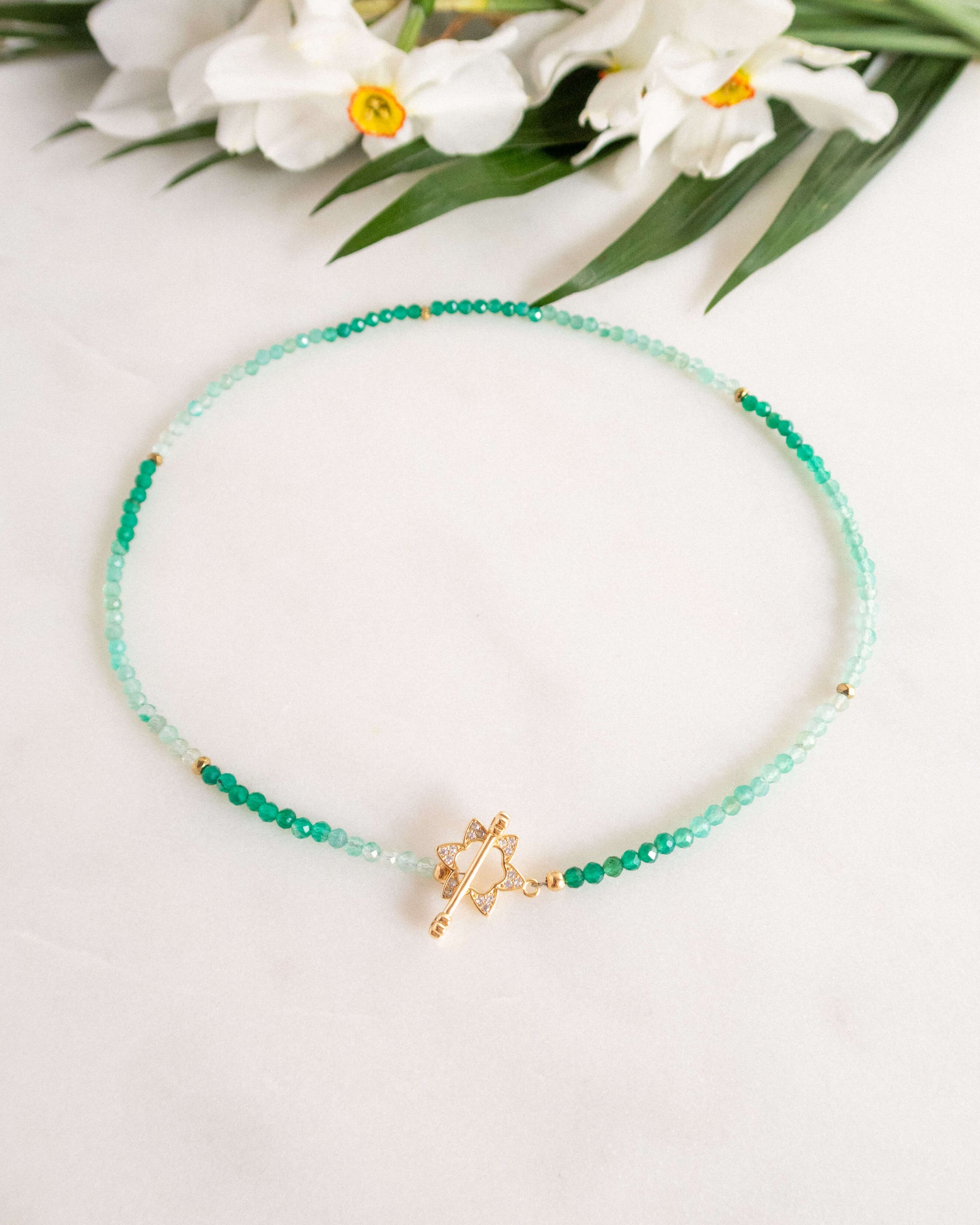 Colier verde cadou pentru iubita love and stars jewels