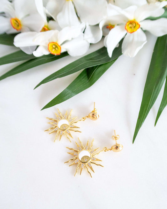 Cercei foarte usori soare love and stars jewels