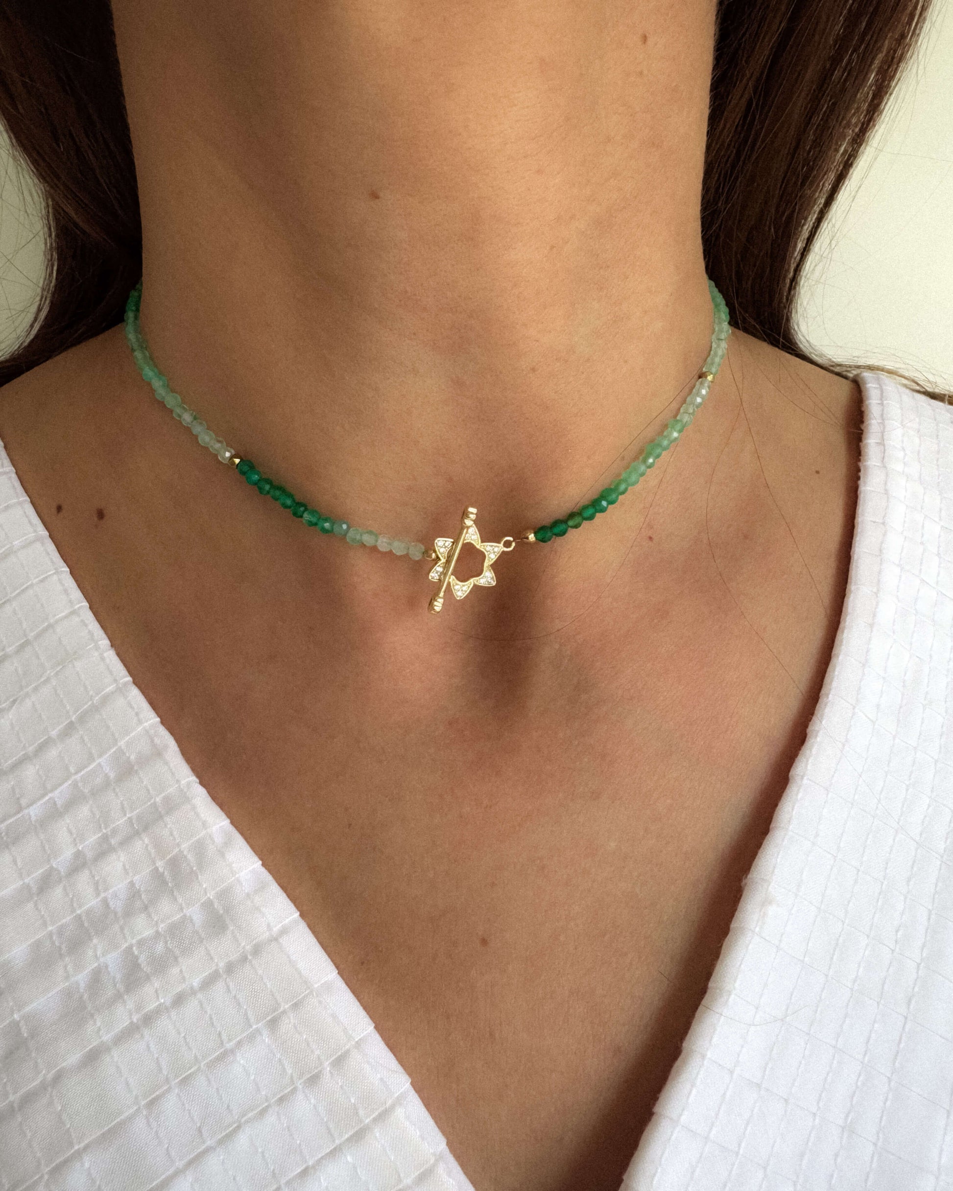 Colier verde cadou pentru iubita love and stars jewels
