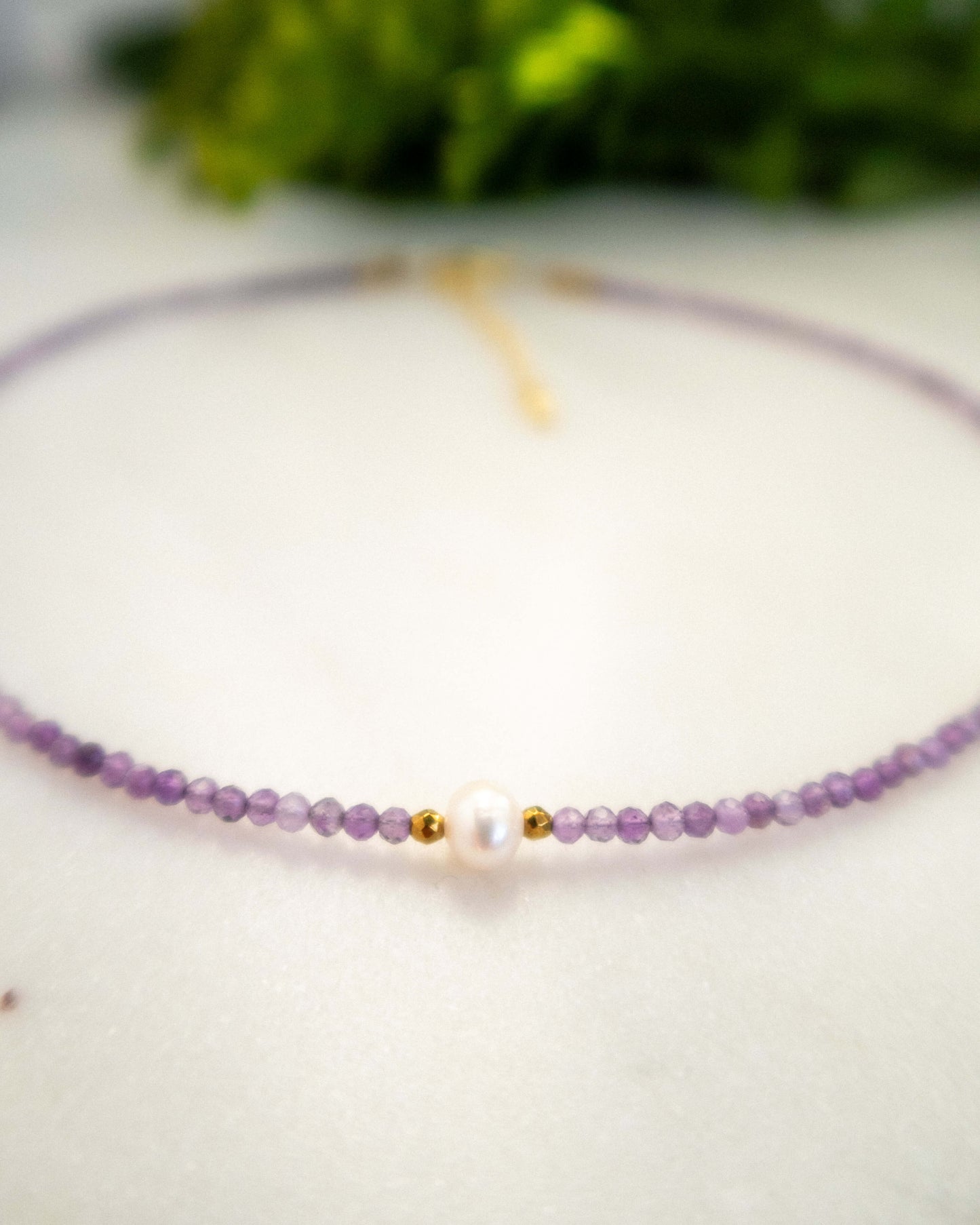 Colier din ametist perlă naturală LUCIA