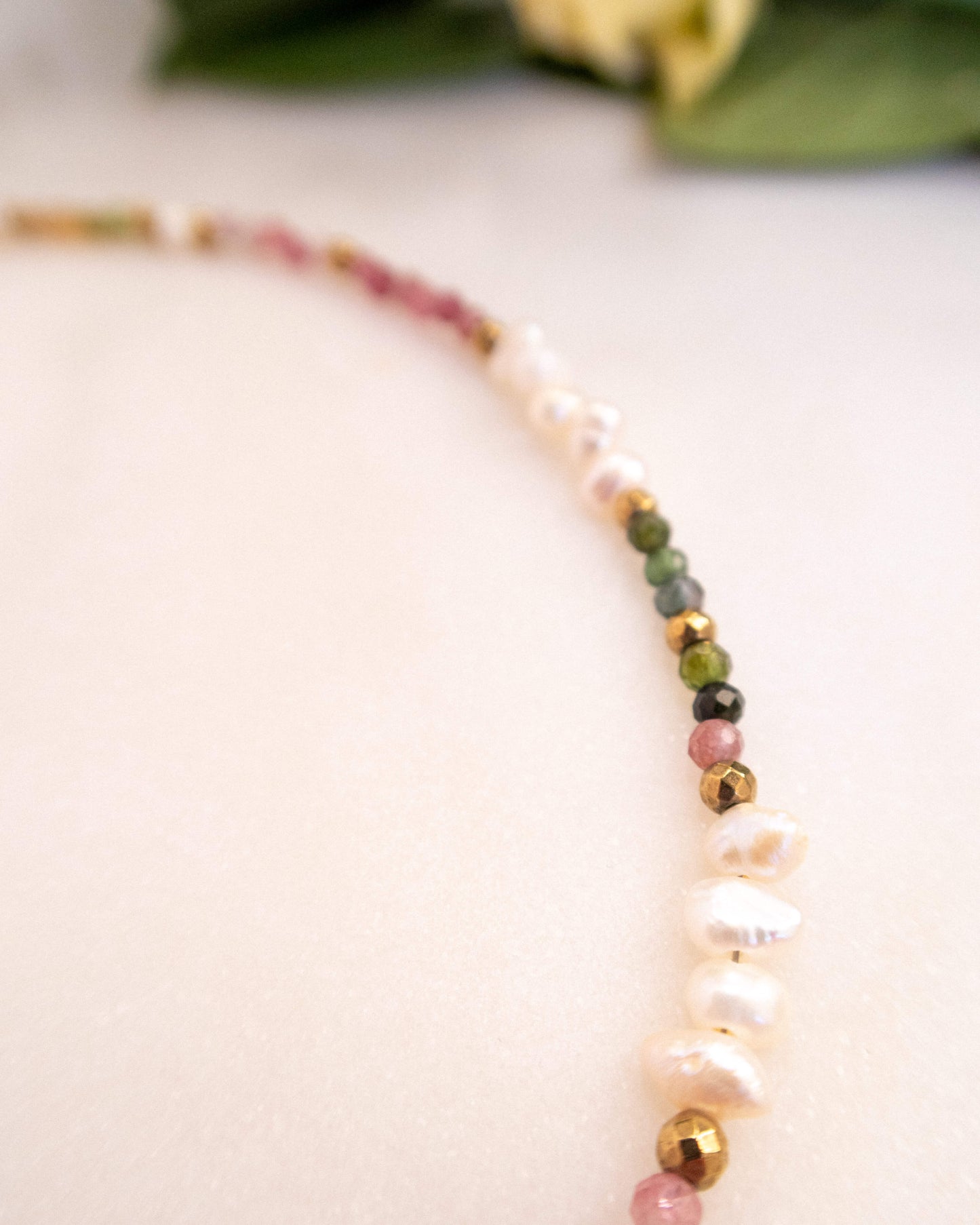 Colier turmalină perle naturale NOEMI