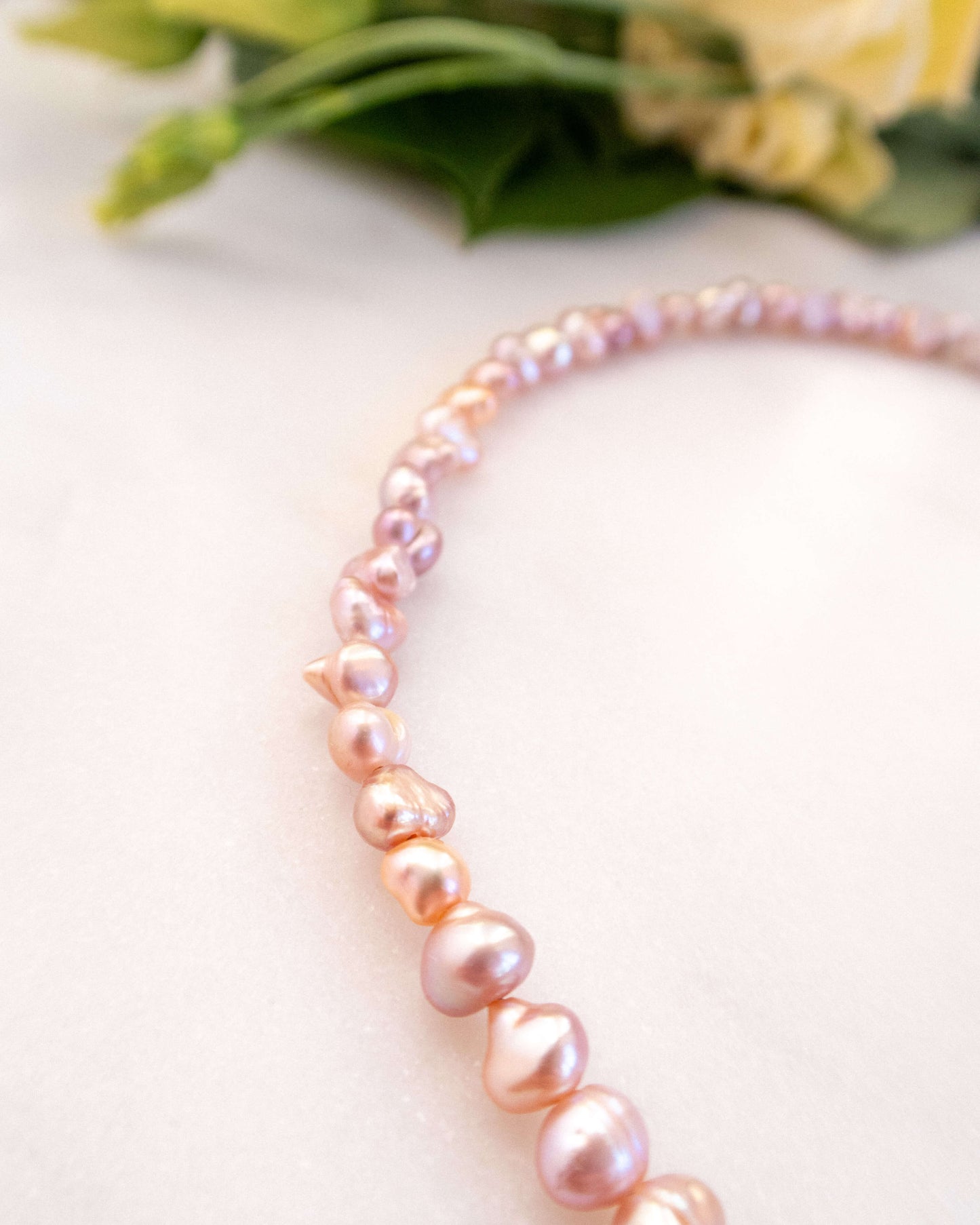 Colier perle naturale lila LILIA