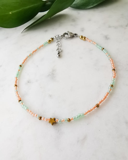 Bratara de picior pentru vara 2023 Love and Stars JEwels